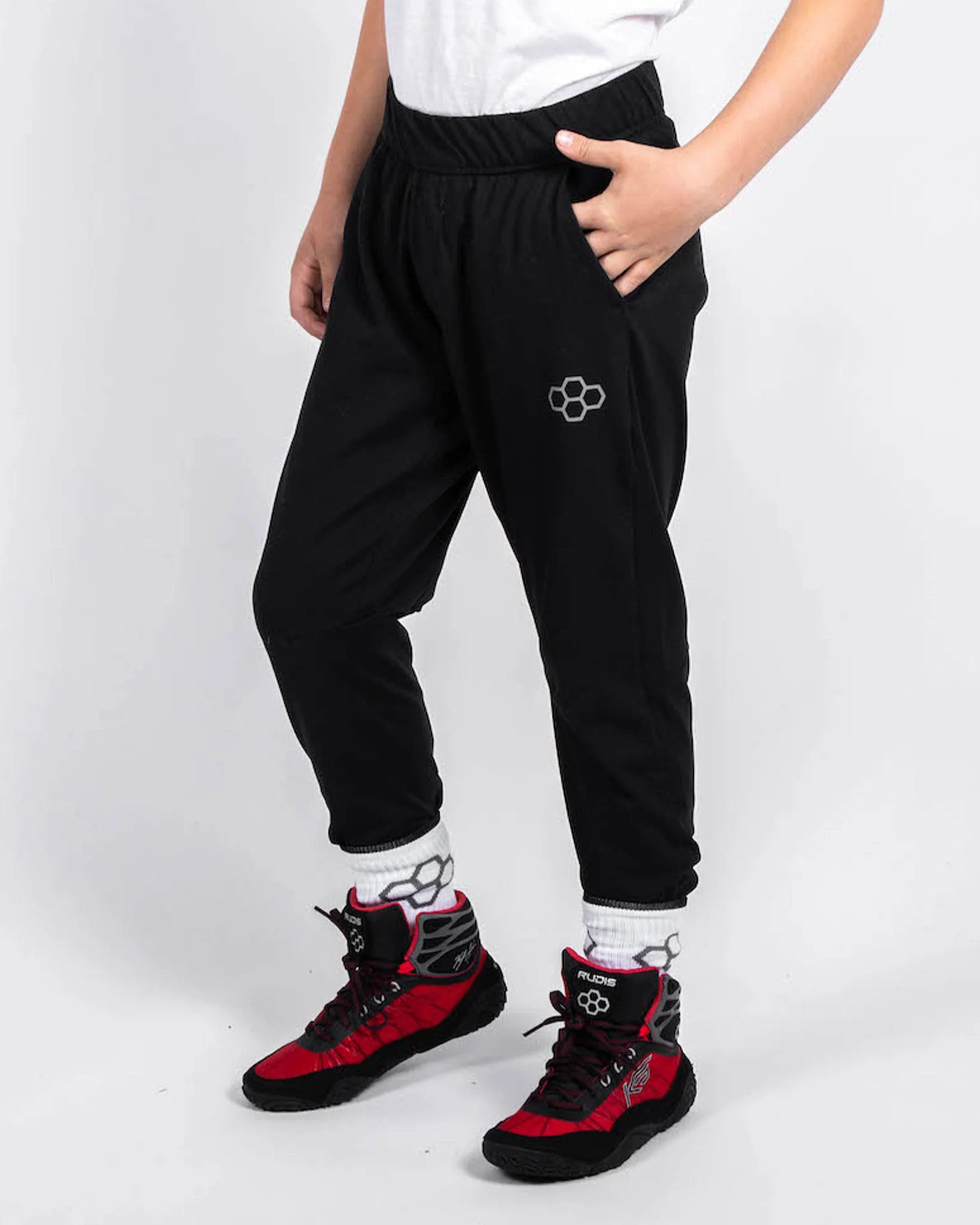 Black RUDIS Hex Premier Youth Joggers - Image 2