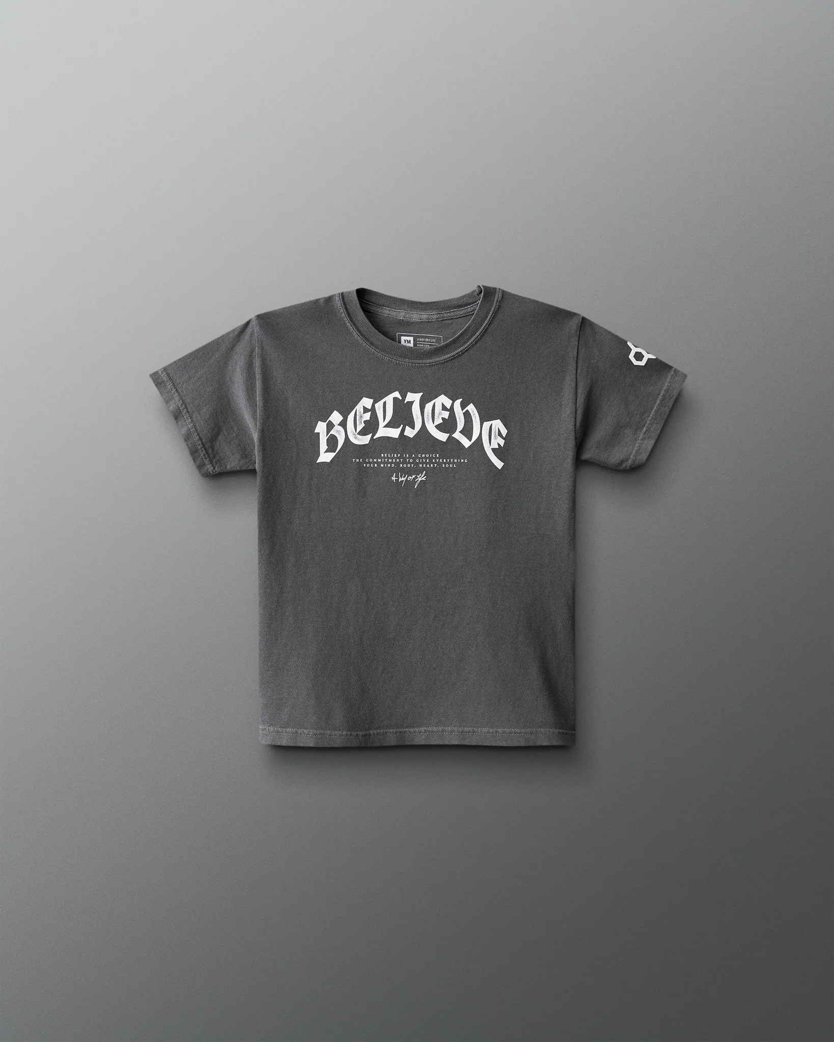 Blackletter Believe Youth Heavyweight T-Shirt - Image 3