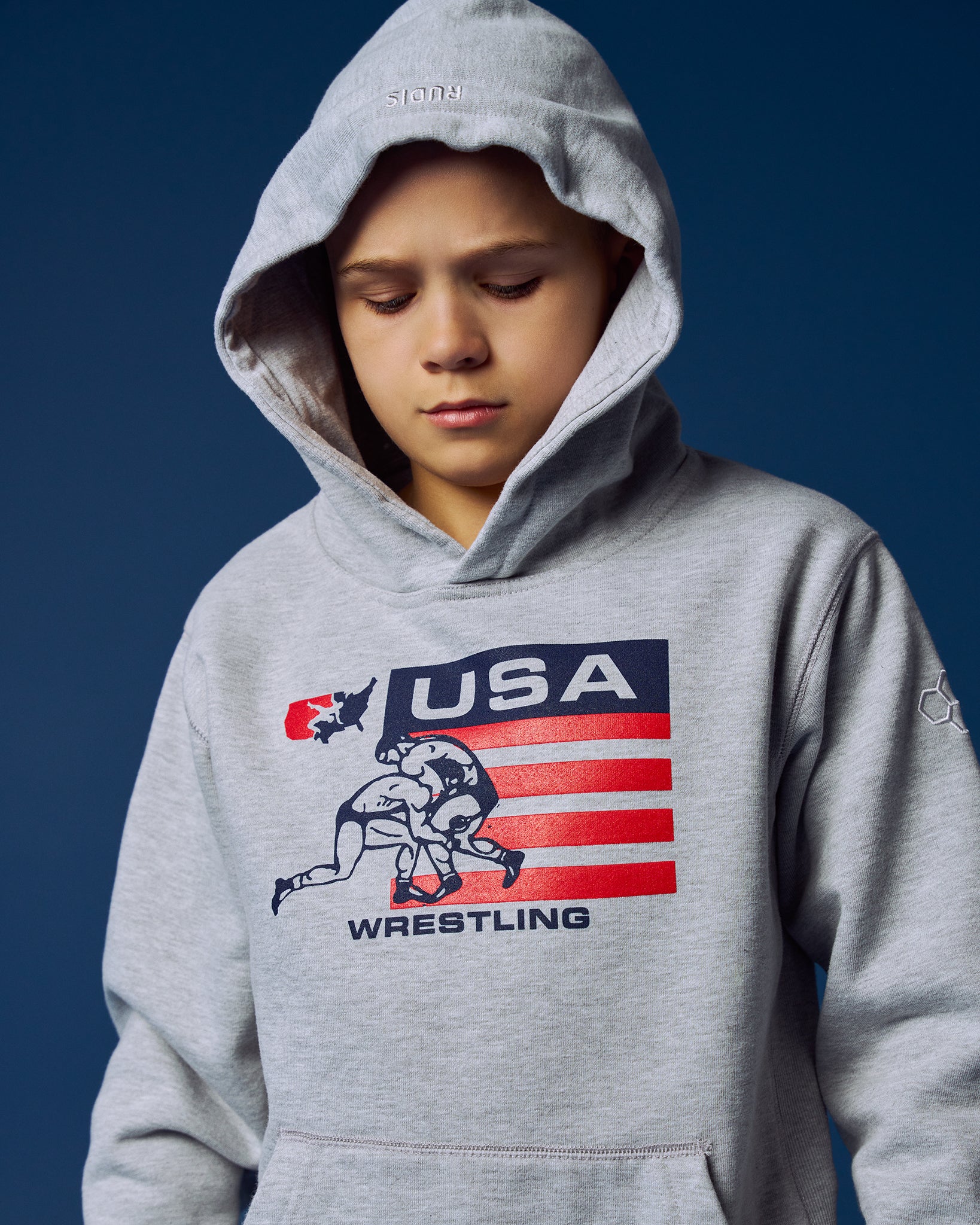 Classic USA Wrestling Titan Heavyweight Youth Hoodie - Image 2