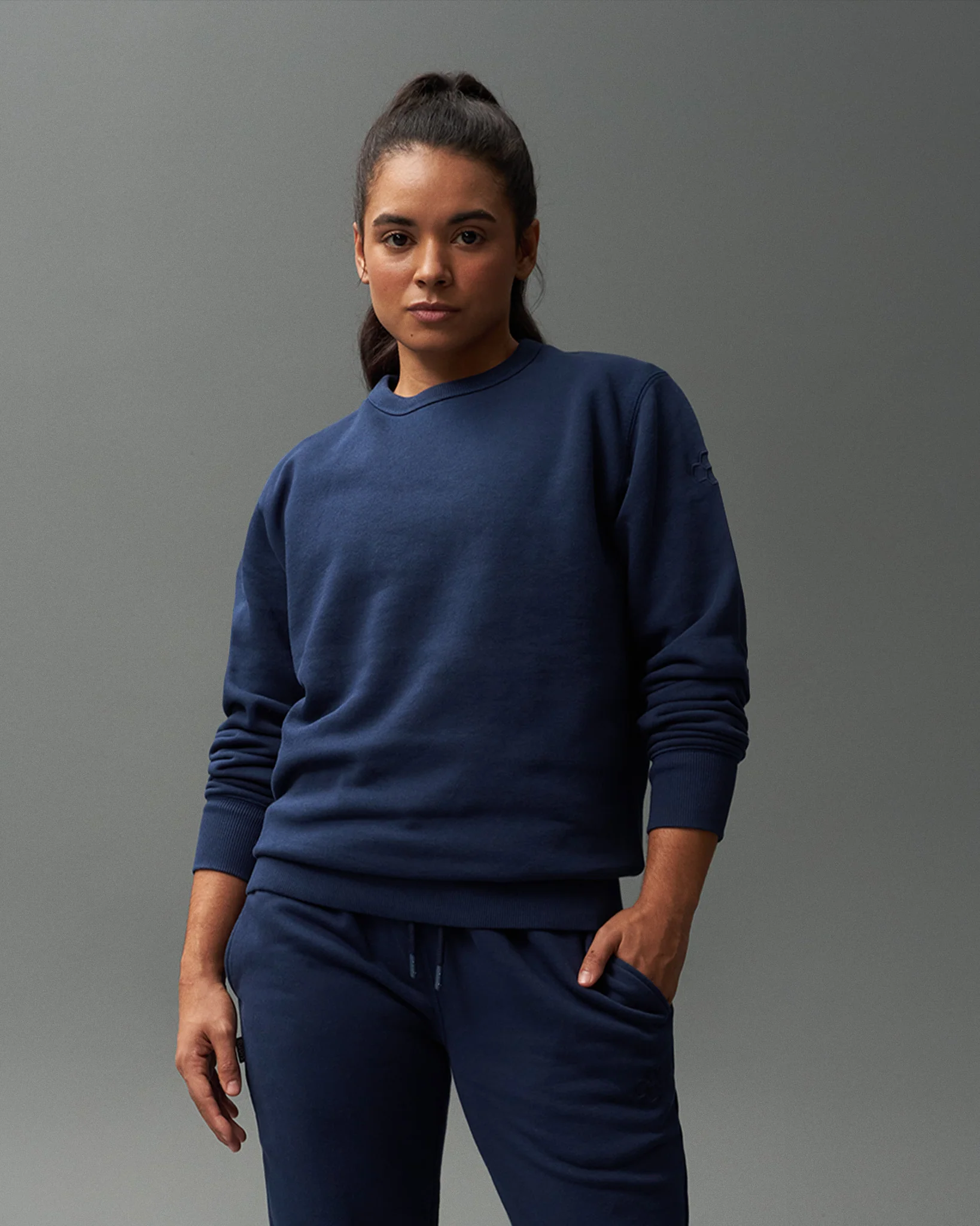 Comfort Fleece Crewneck - Navy - Image 2