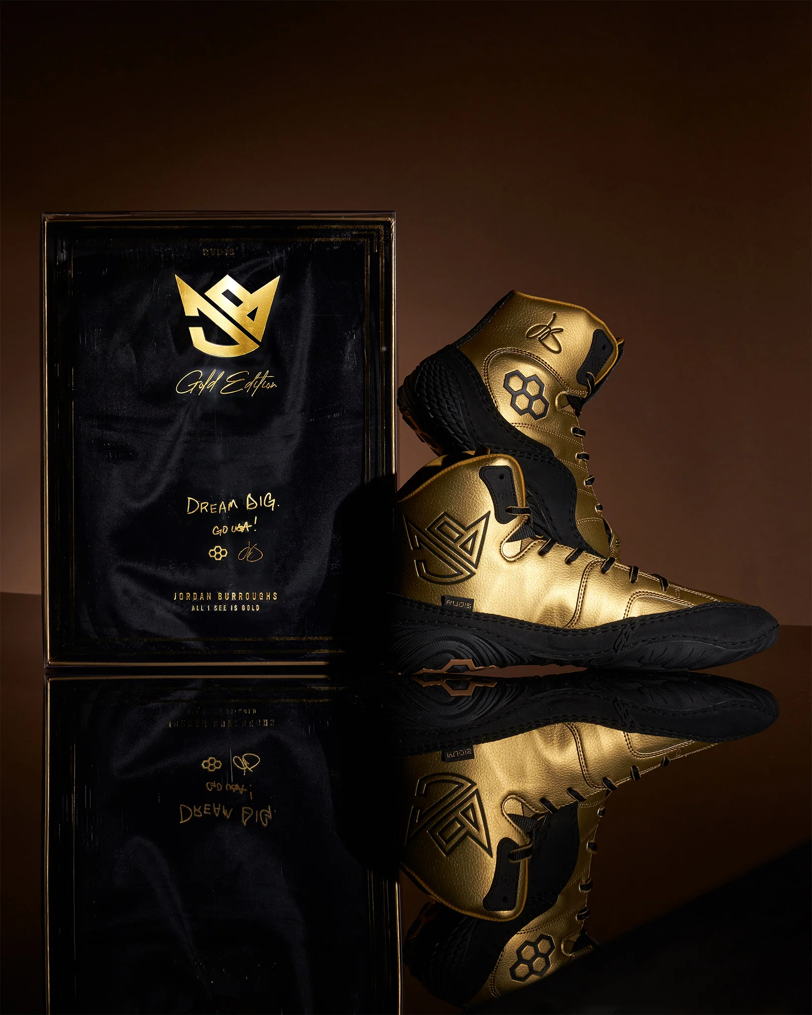 JB1 Adult Wrestling Shoes - ALLISEEISGOLD - GOLD - Image 2