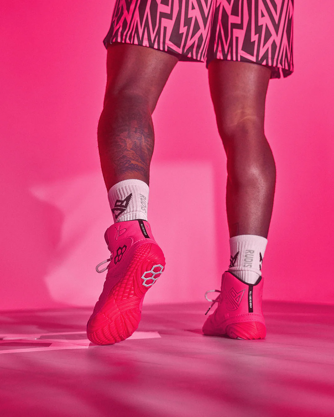 JB1 Adult Wrestling Shoes - Flamingo Pink - Image 3