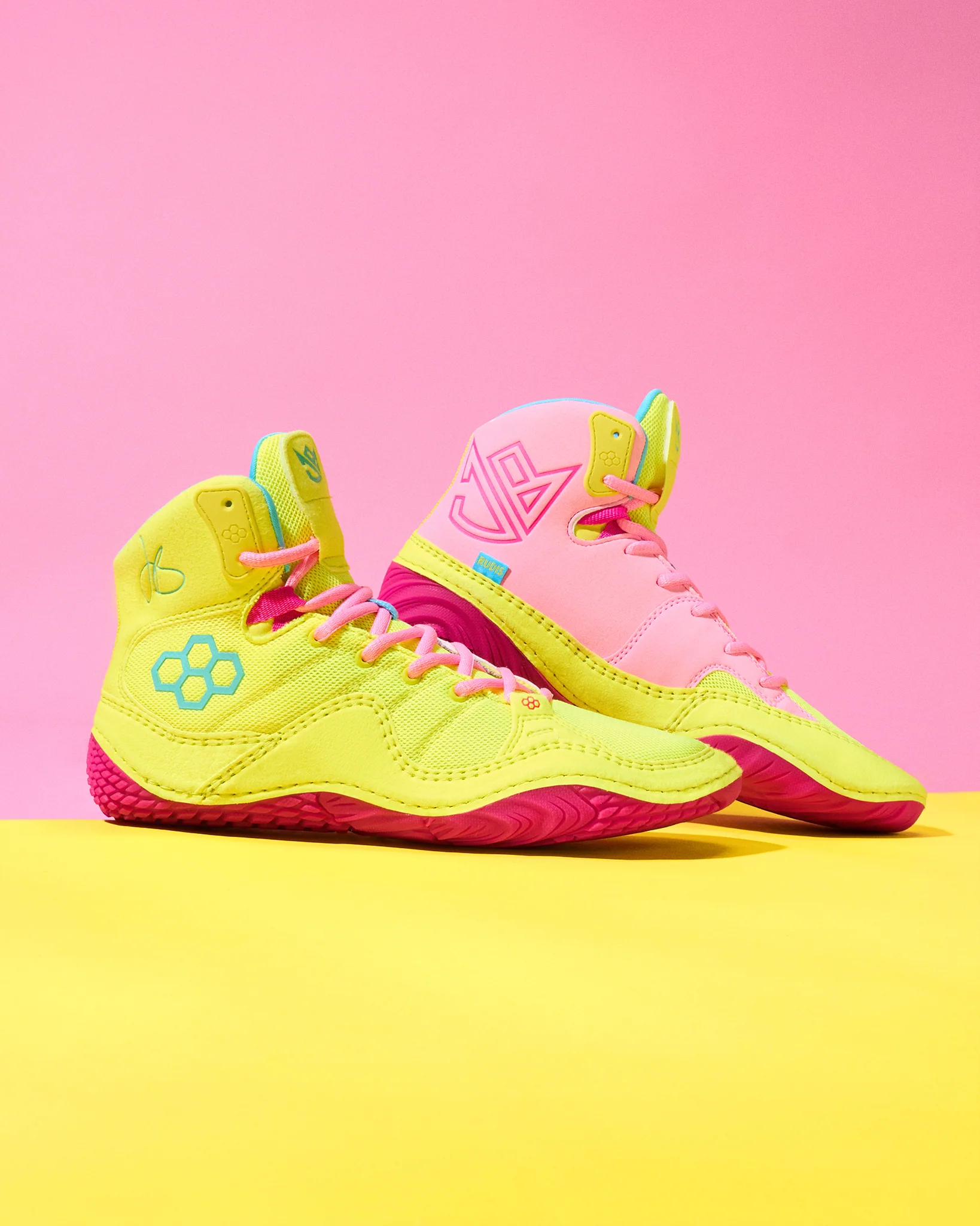 JB1 Adult Wrestling Shoes - Pink Lemonade