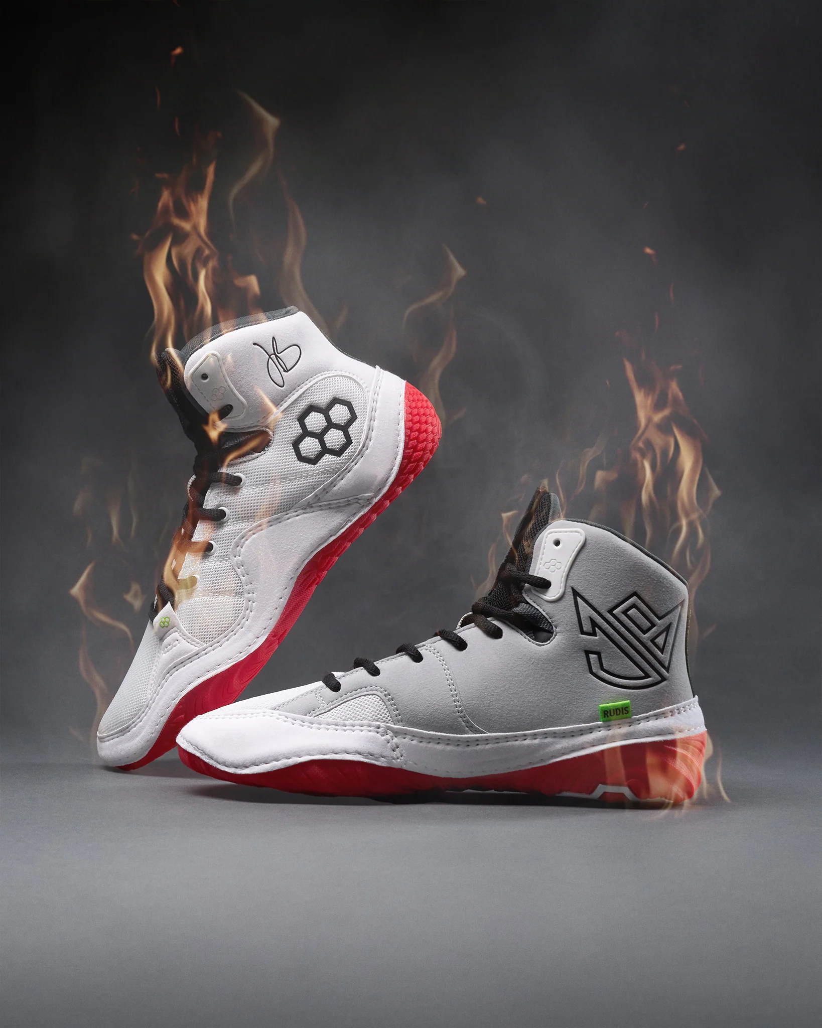 JB1 Adult Wrestling Shoes - White Hot - Image 2