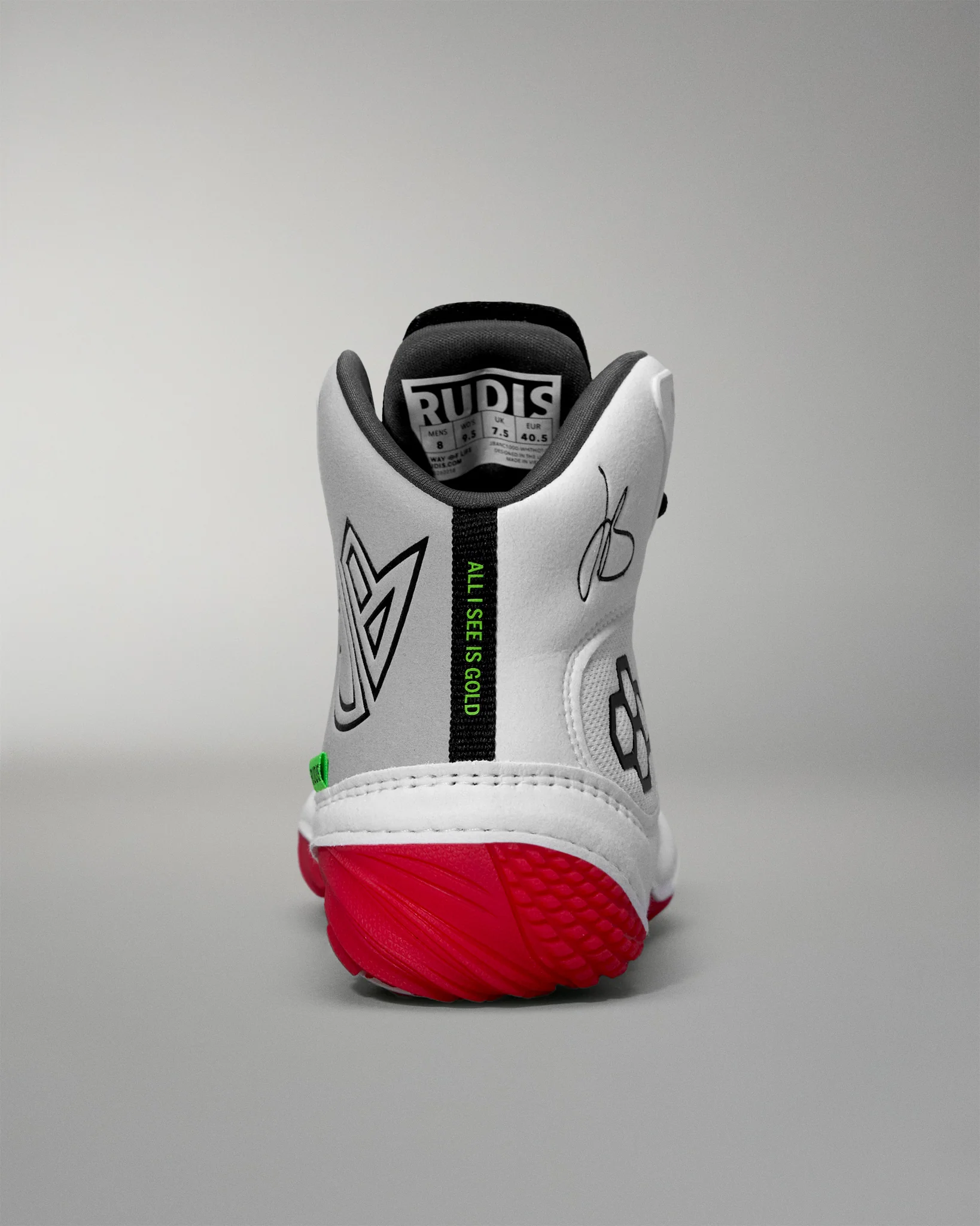 JB1 Adult Wrestling Shoes - White Hot - Image 6
