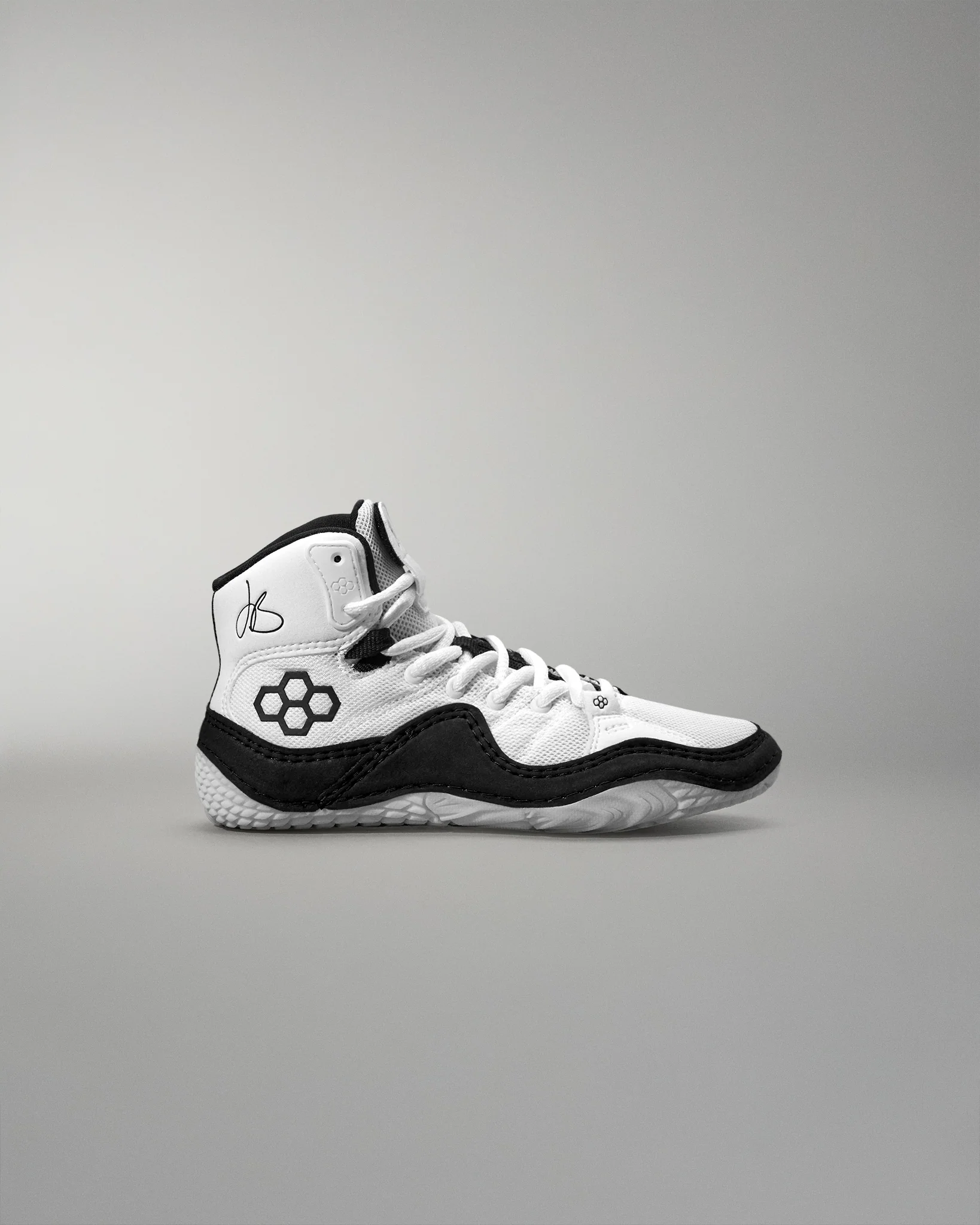 JB1 Youth Wrestling Shoes - White - Image 2