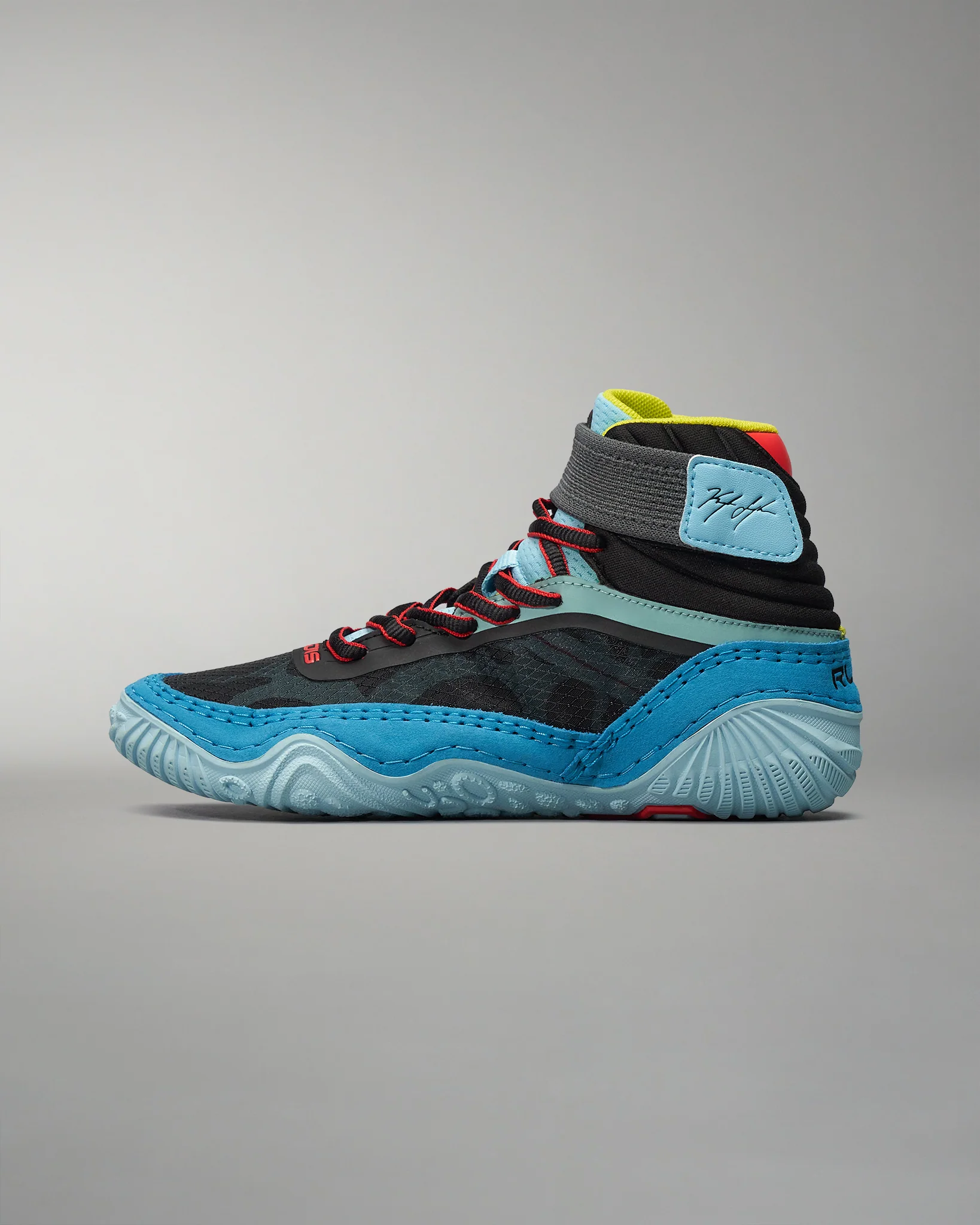 KS Turbine Youth Wrestling Shoes - Poison Blue - Image 4