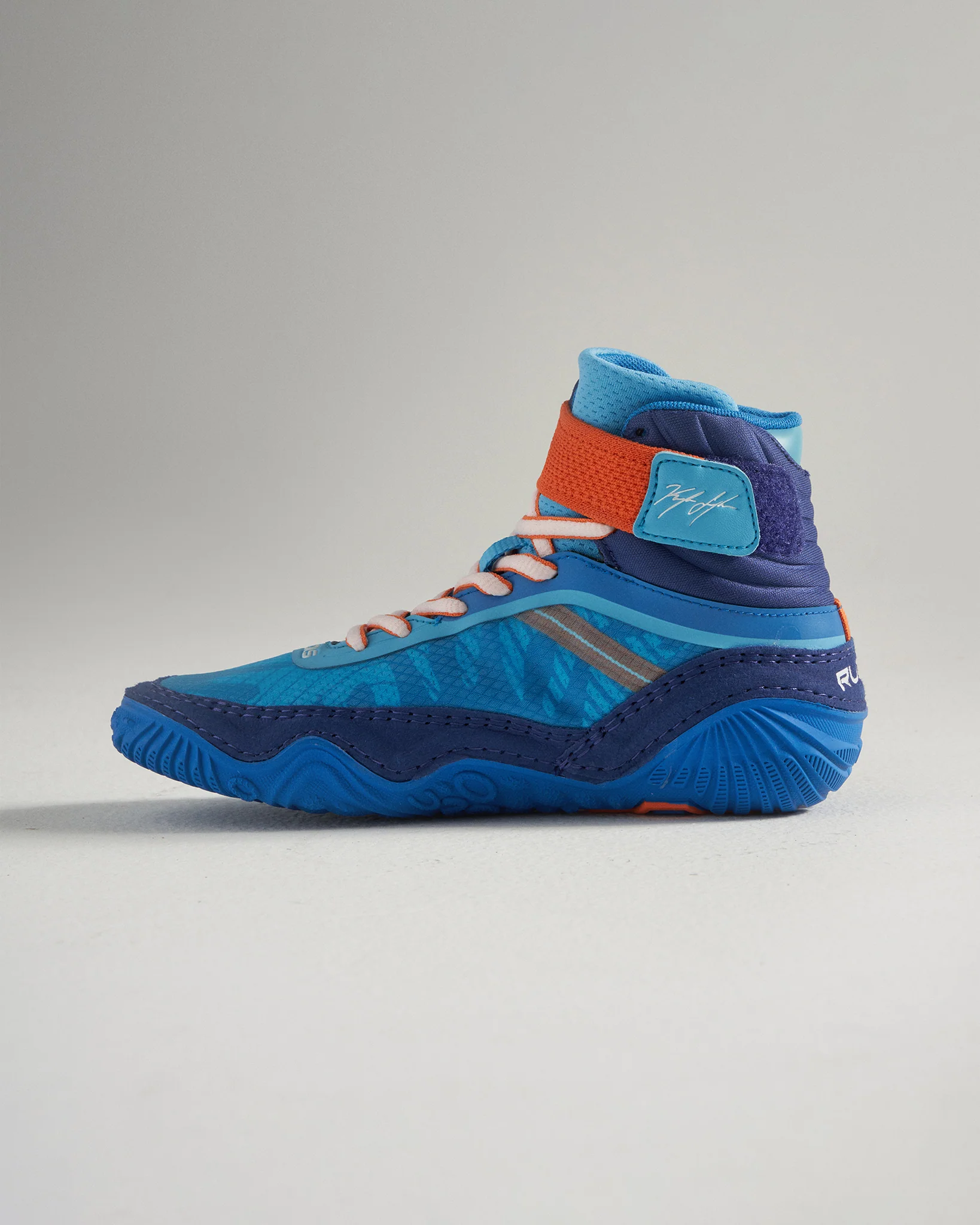 KS Turbine Youth Wrestling Shoes - World Wide Blue - Image 4