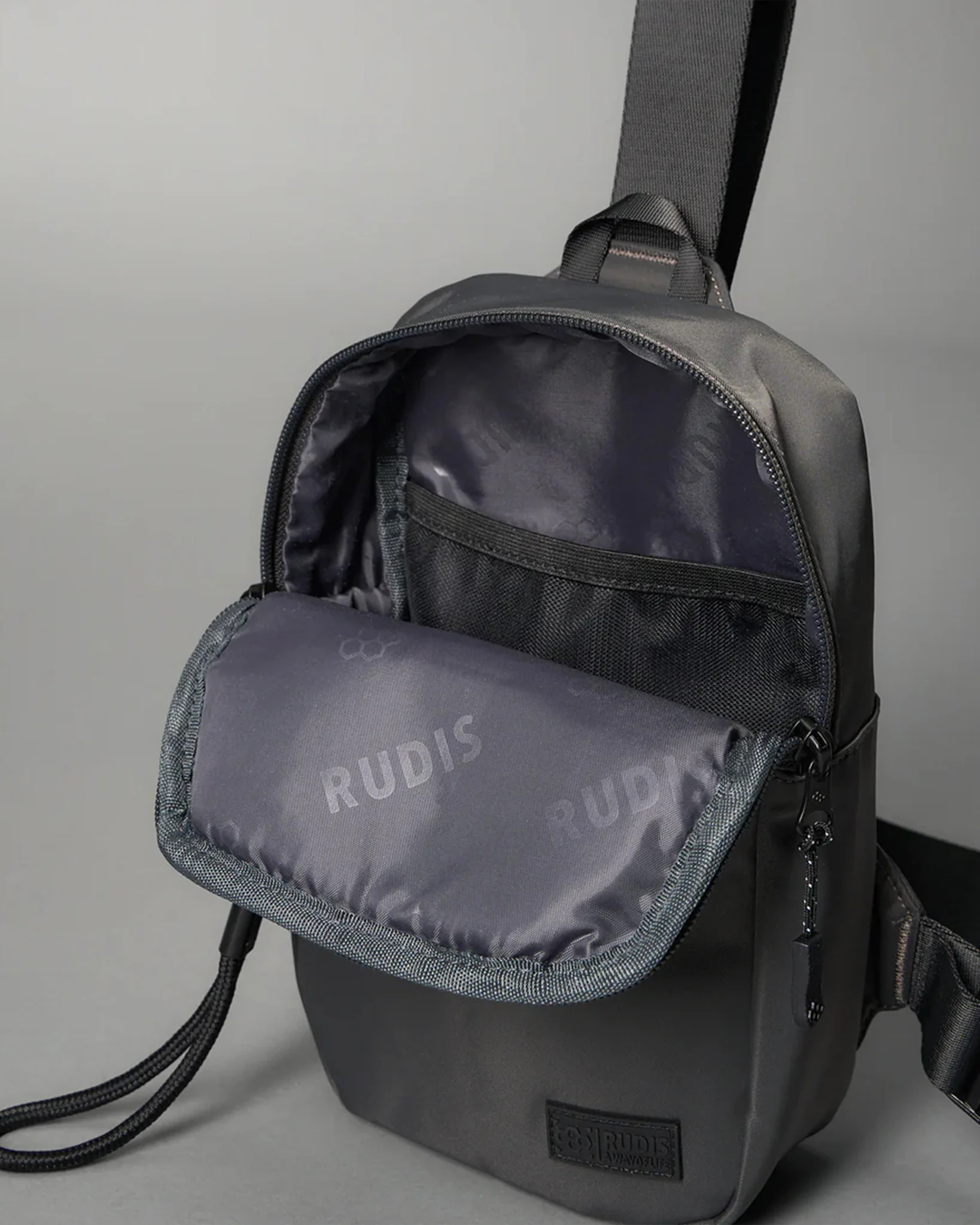 Odyssey Crossbody Pack - Charcoal - Image 5