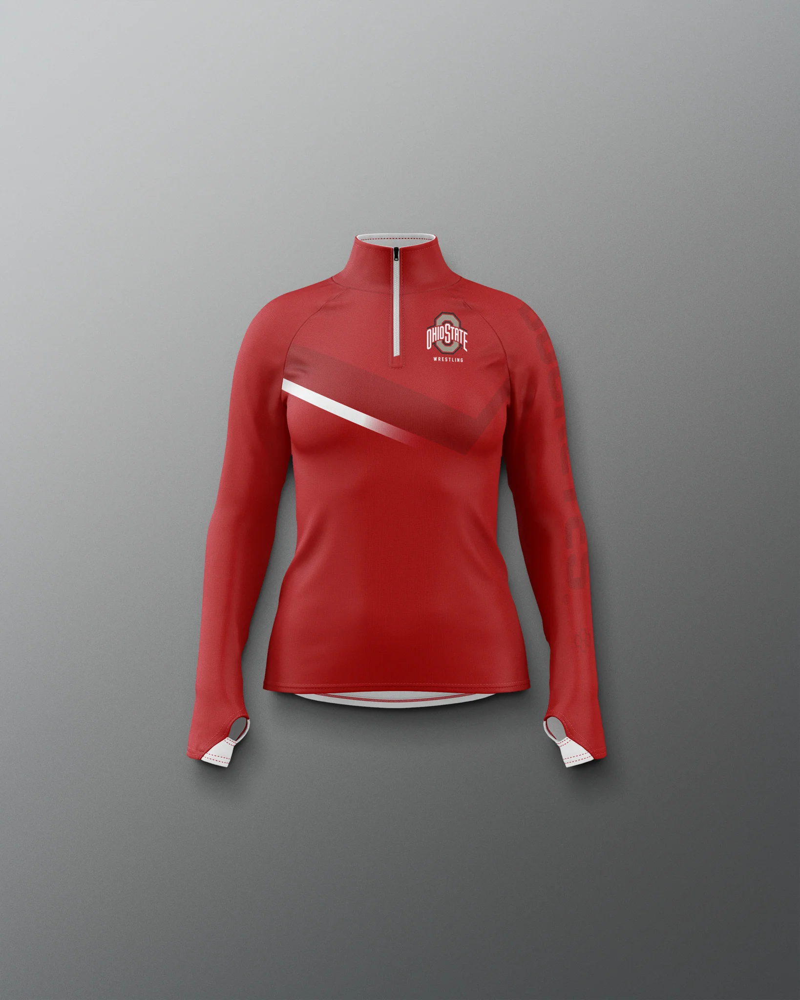 Ohio State Sublimated Girl's Quarter Zip - Image 6