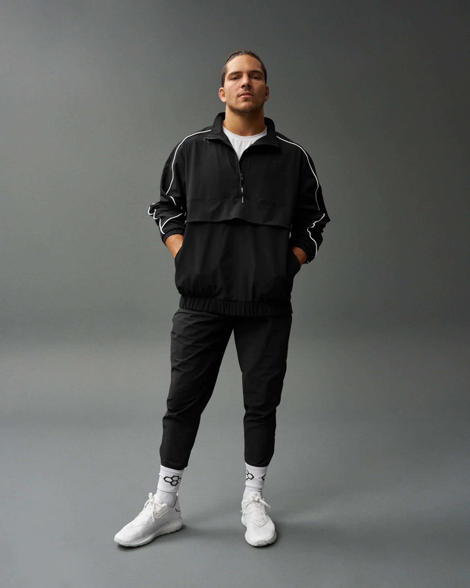 RUDIS 1/4 Zip Windbreaker - Black - Image 2