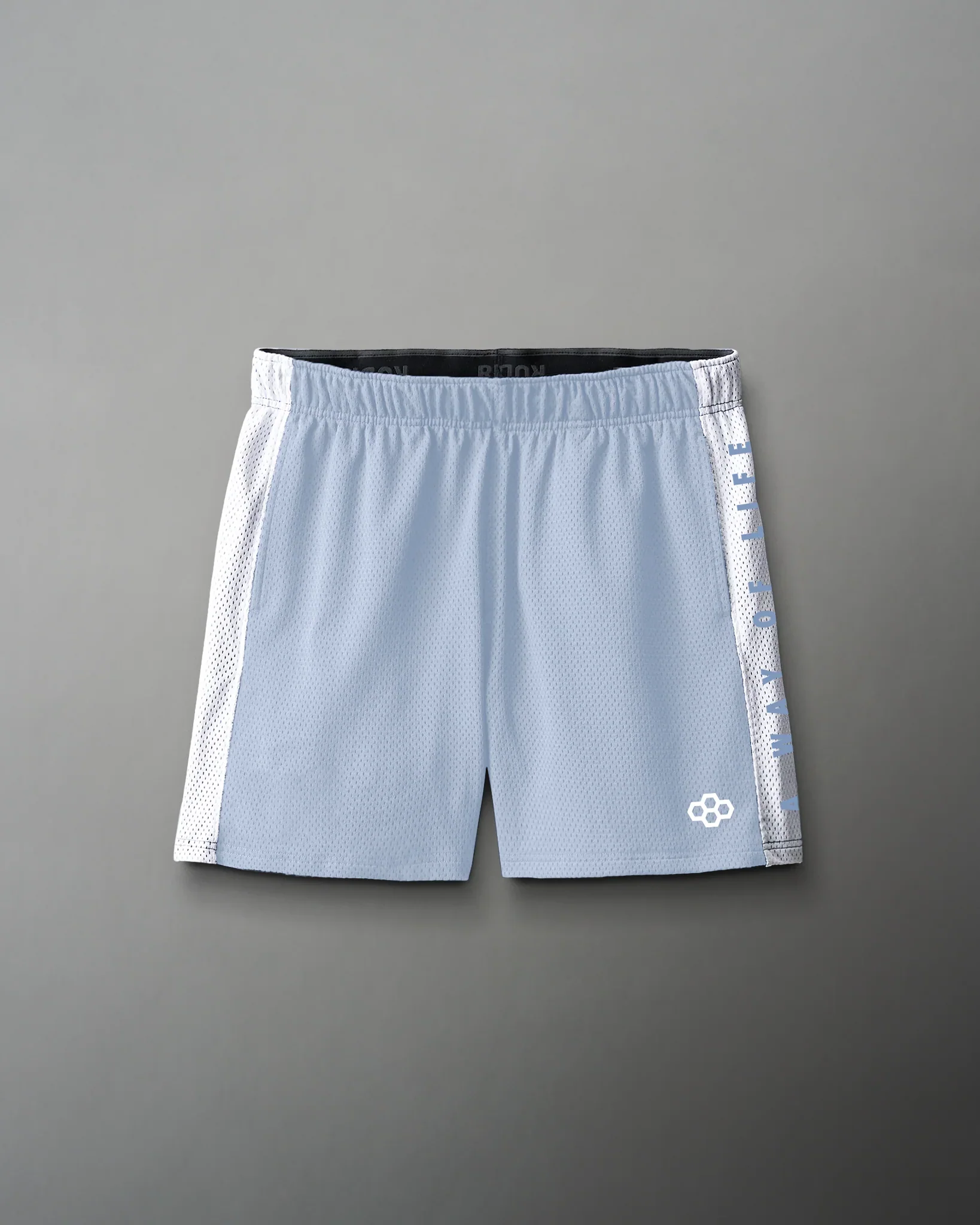 RUDIS 5" Panel Mesh Short - Carolina/White