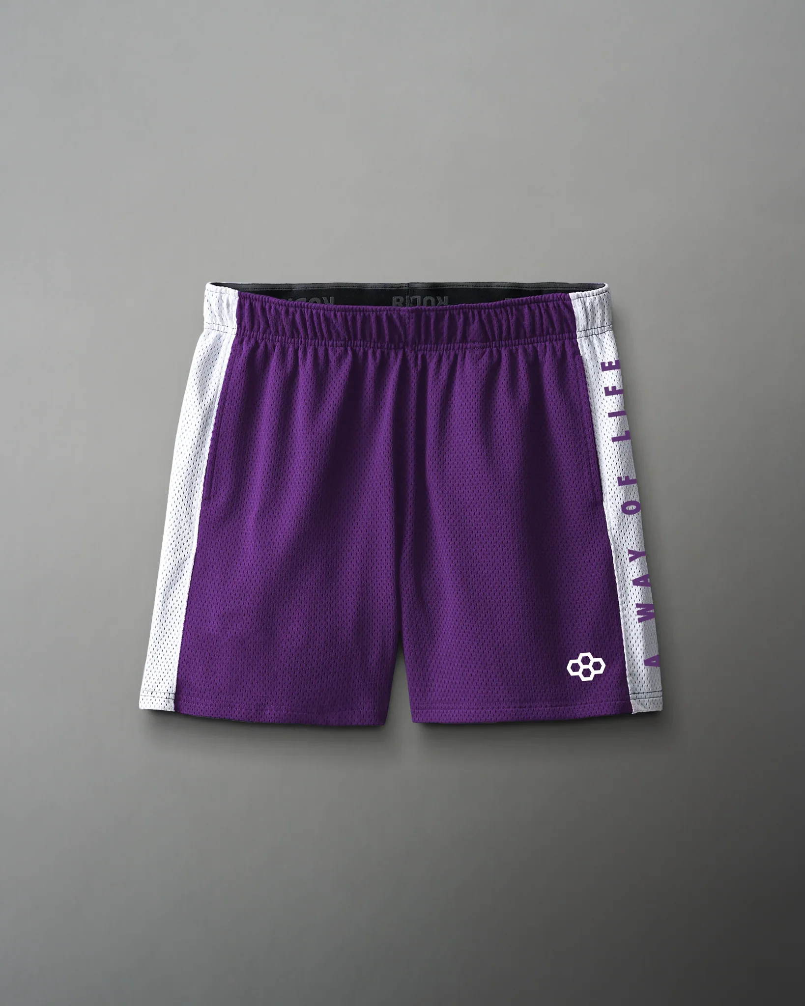RUDIS 5" Panel Mesh Short - Purple/White