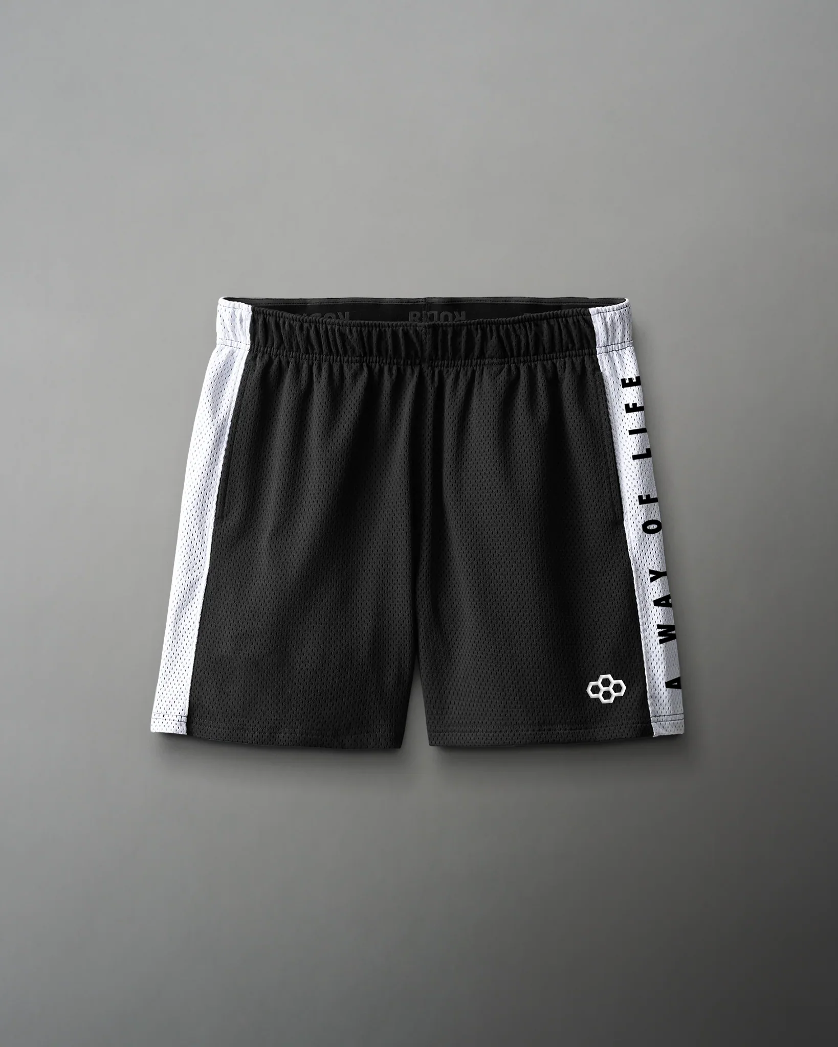 RUDIS 5" Youth Panel Mesh Short - Black/White