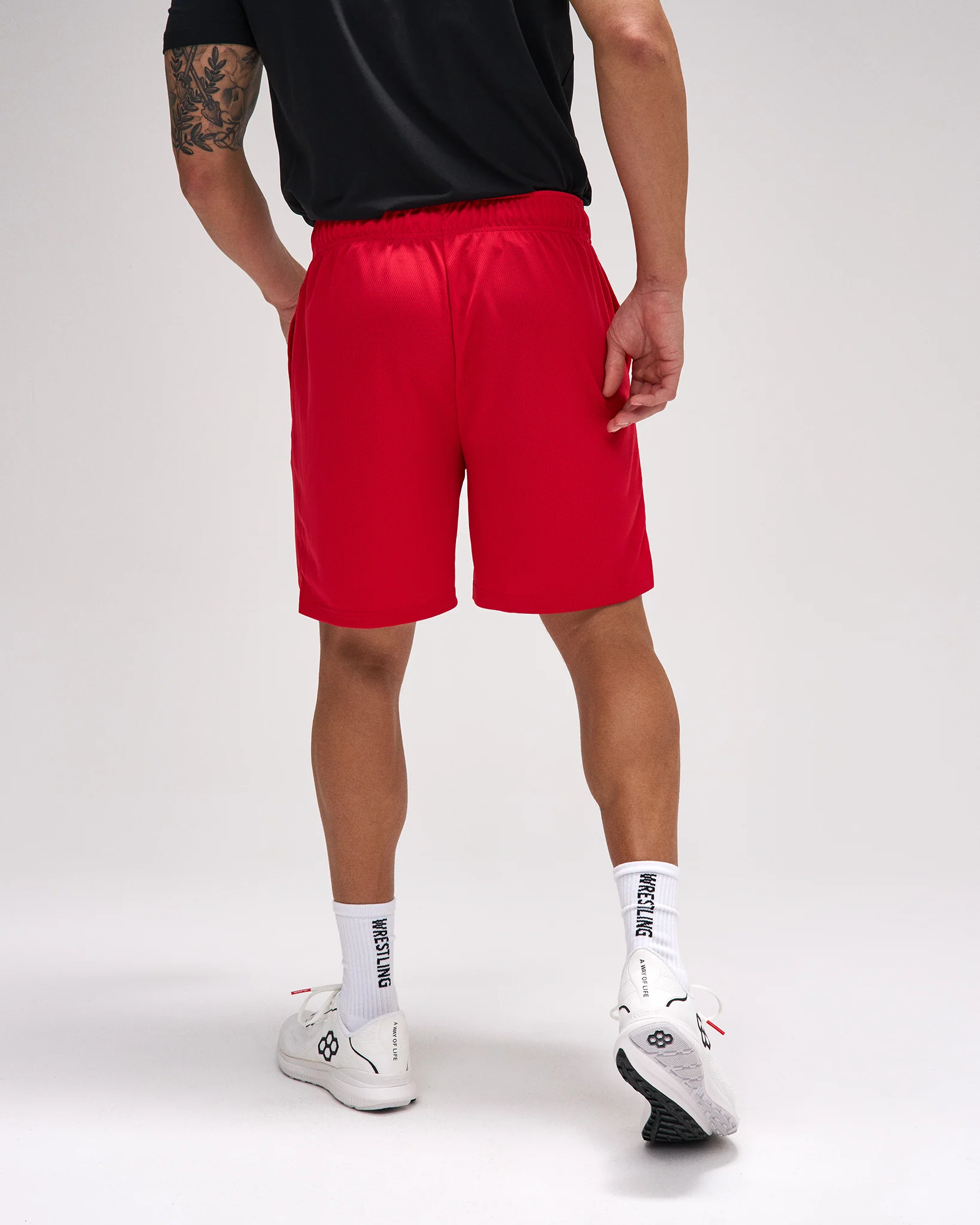 RUDIS 7" Mesh Shorts - Red - Image 2