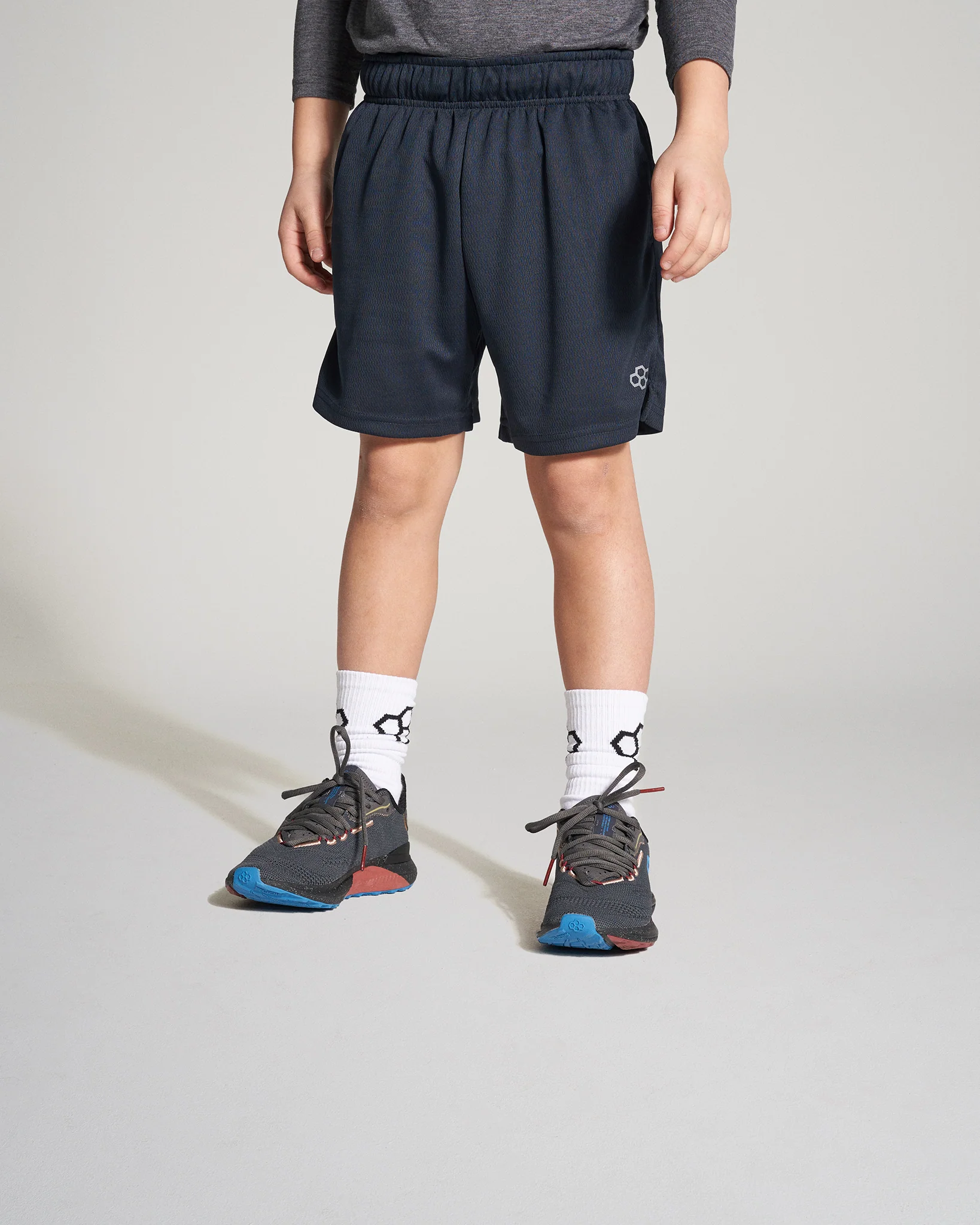 RUDIS 8" Youth Mesh Shorts - Navy - Image 2