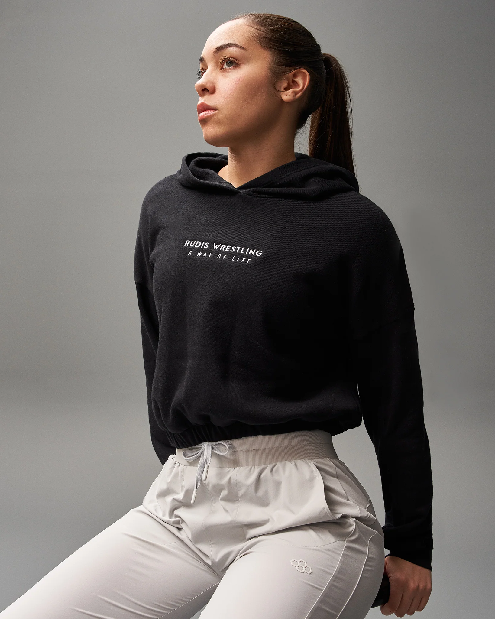 RUDIS Cinched Women's Crop Hoodie - Image 9