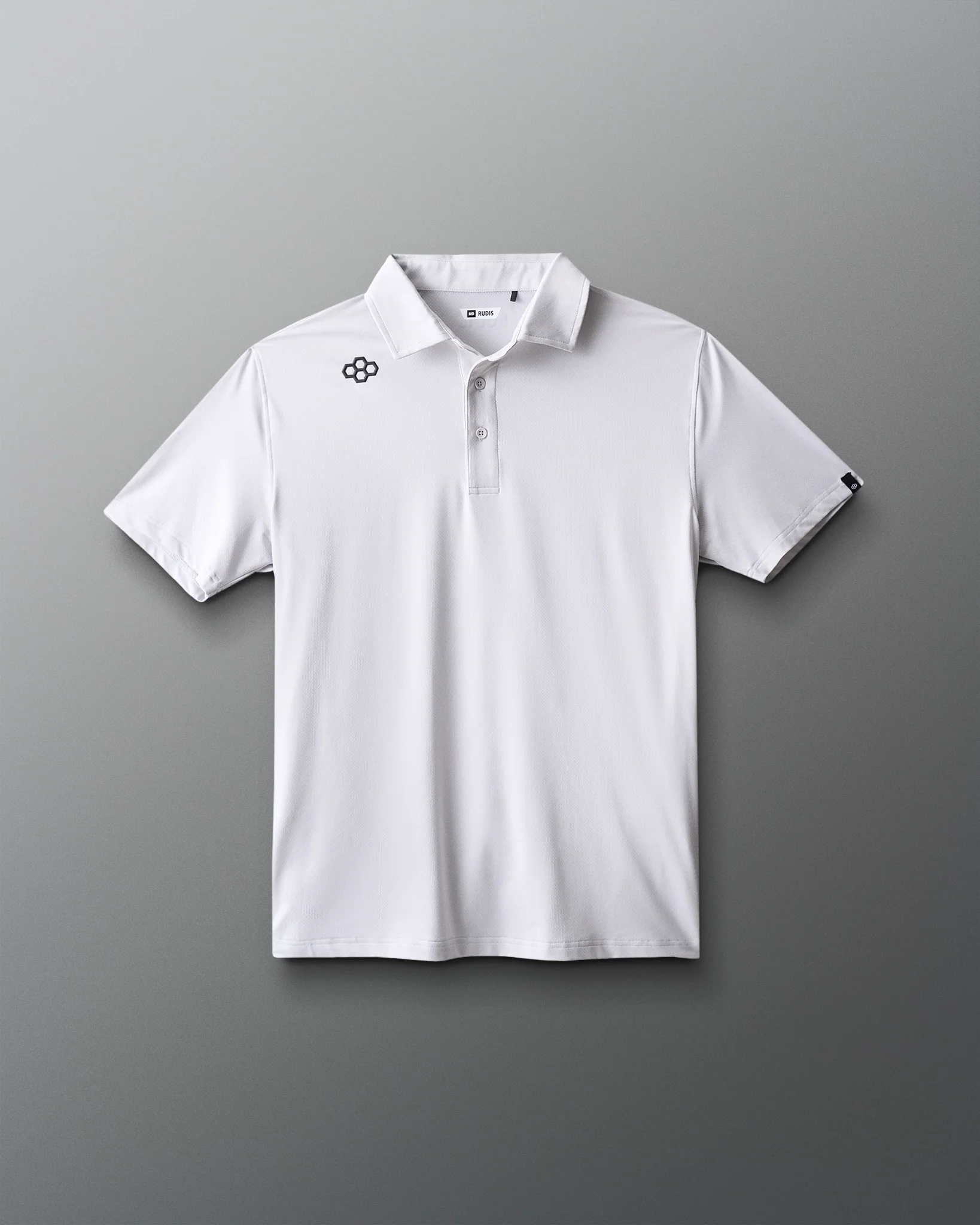 RUDIS Classic Performance Hex Polo - Lunar Gray
