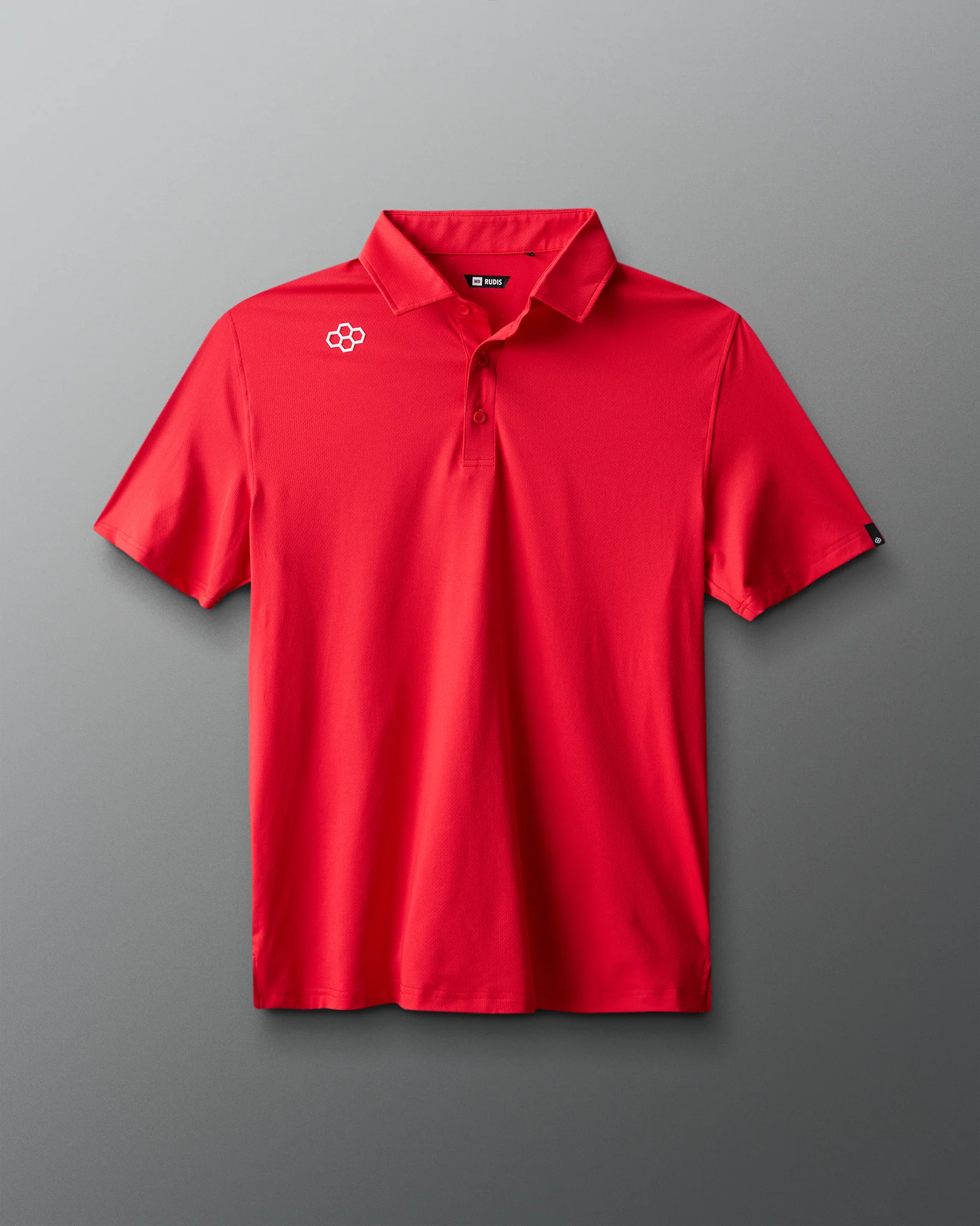 RUDIS Classic Performance Hex Polo - Red