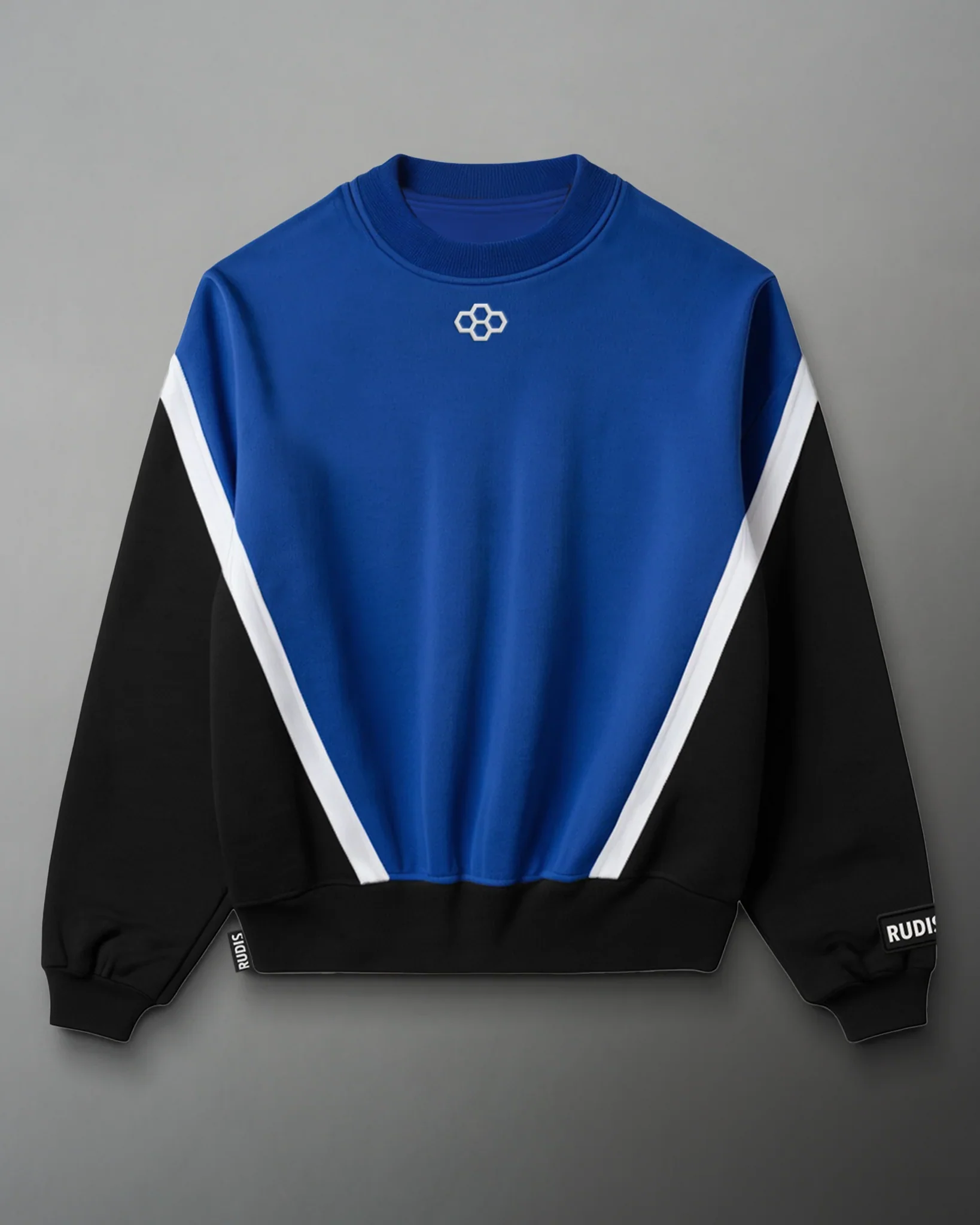 RUDIS Colorblock Crewneck - Black/Royal