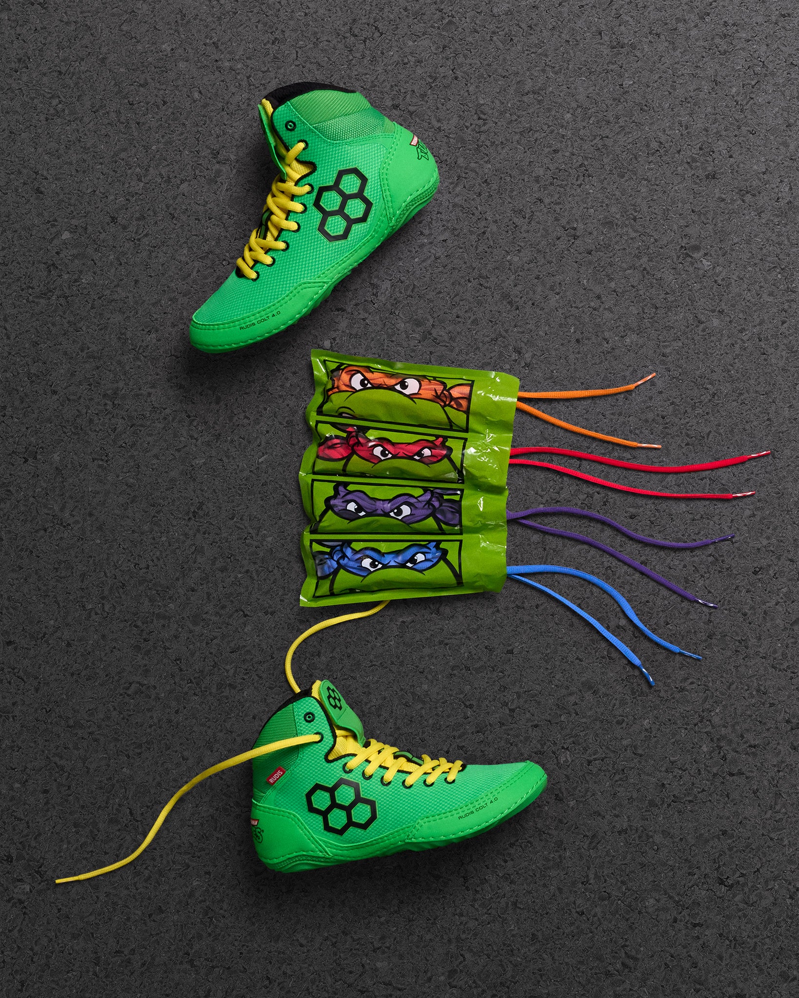 RUDIS Colt 4.0 Youth Wrestling Shoes - Ninja Turtle - Image 4