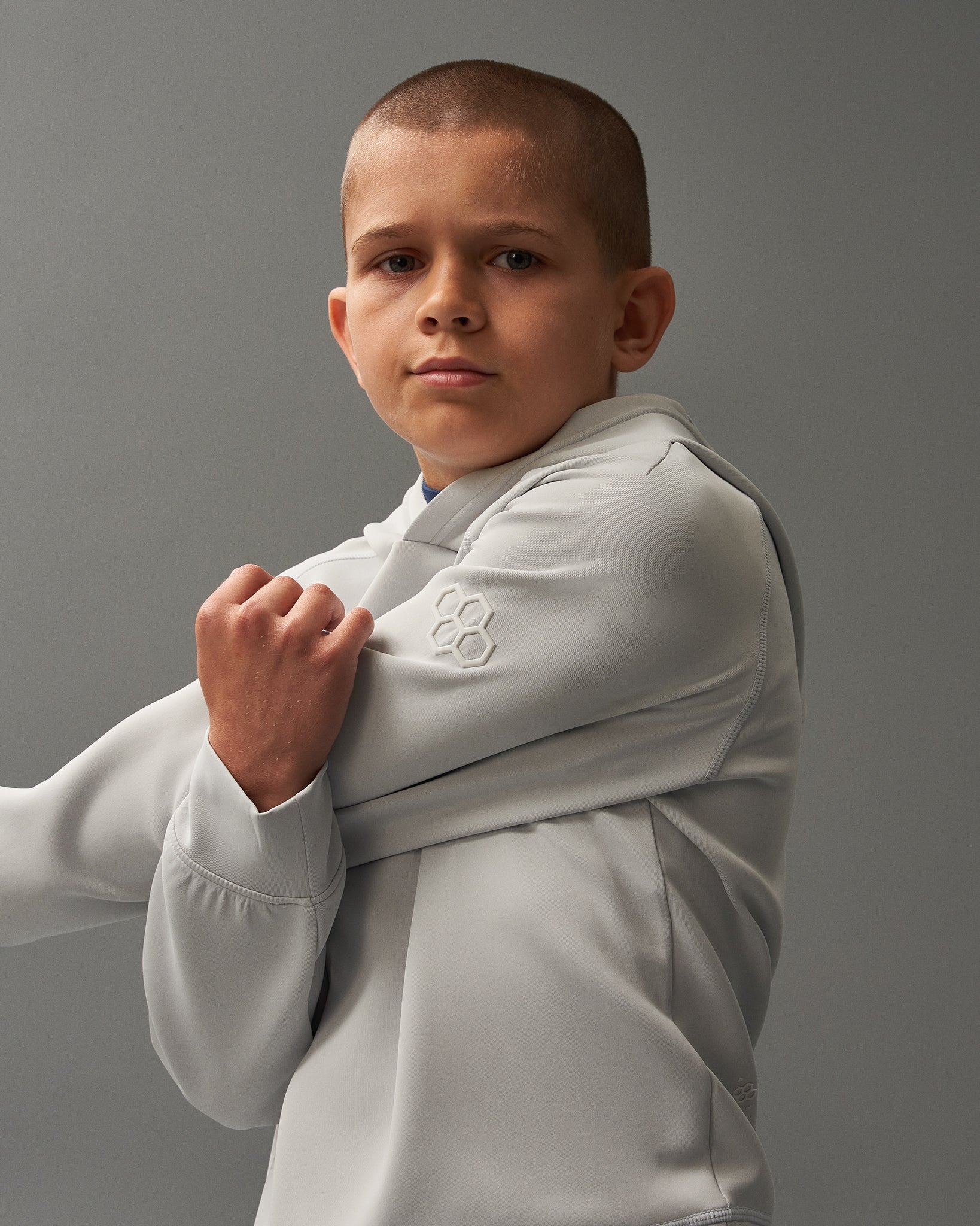RUDIS COOL-FEEL Youth Hoodie - Lunar Gray - Image 2