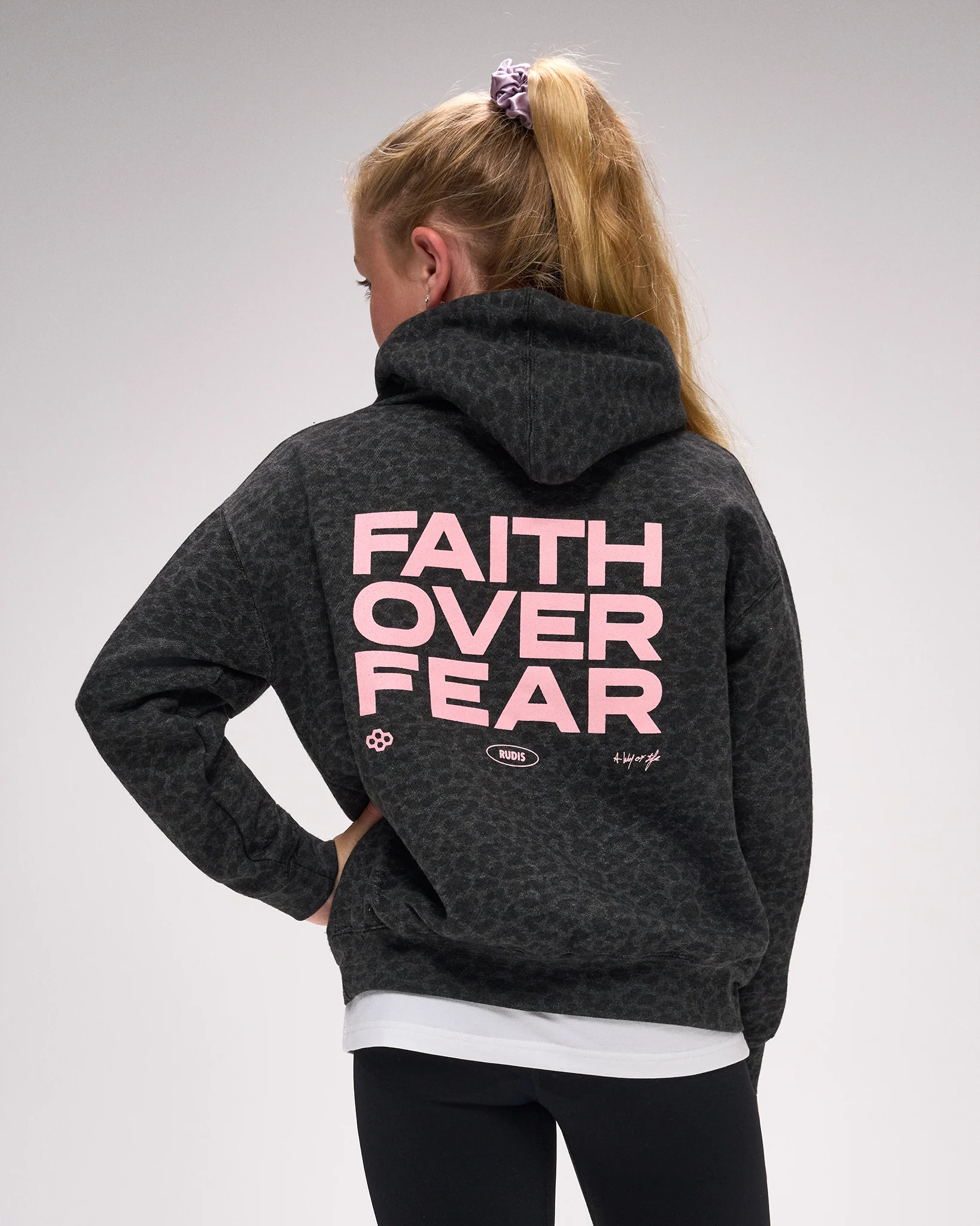 RUDIS Faith Over Fear Youth Classic Hoodie - Image 2