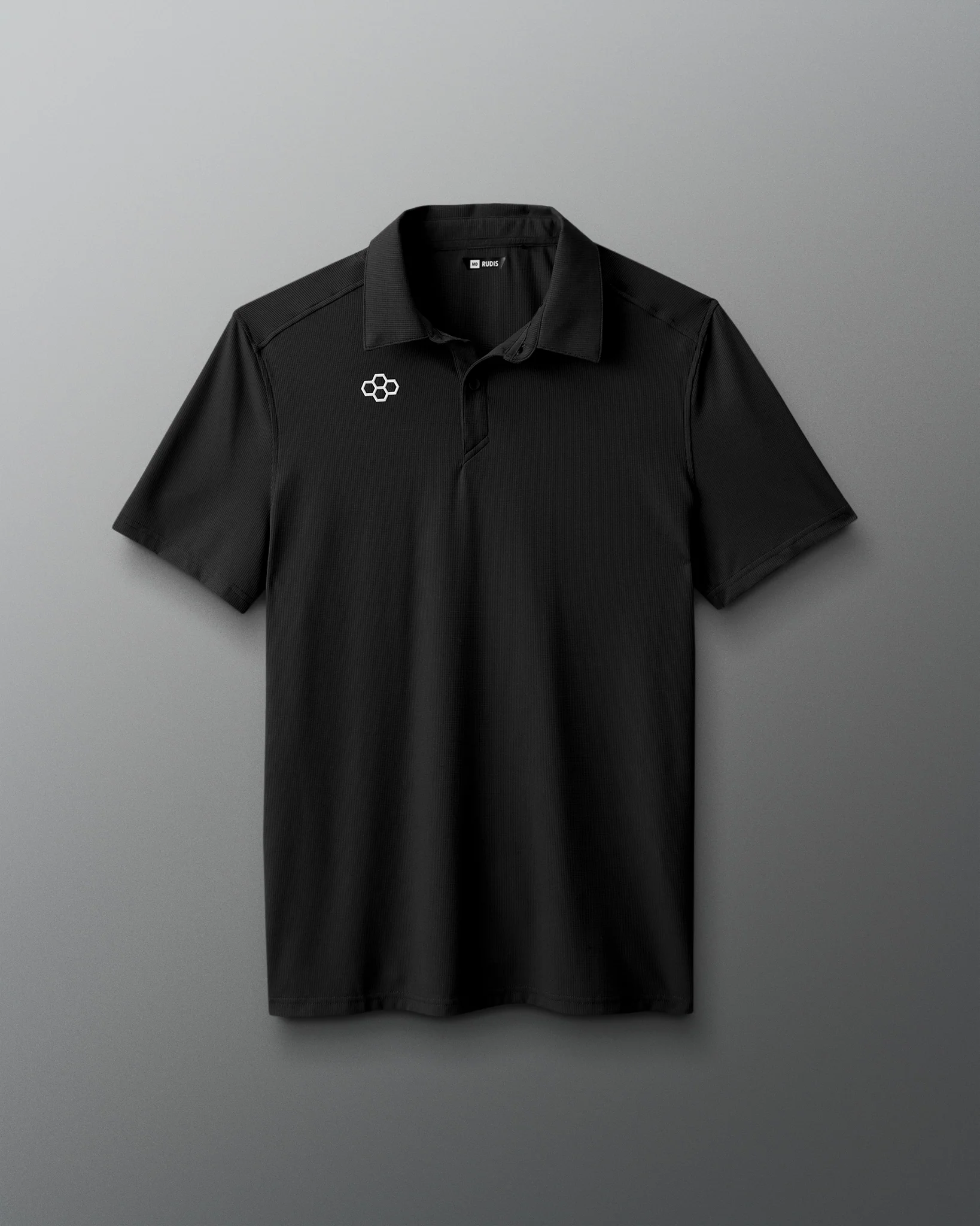 RUDIS Go-To Hex Polo - Black - Image 2