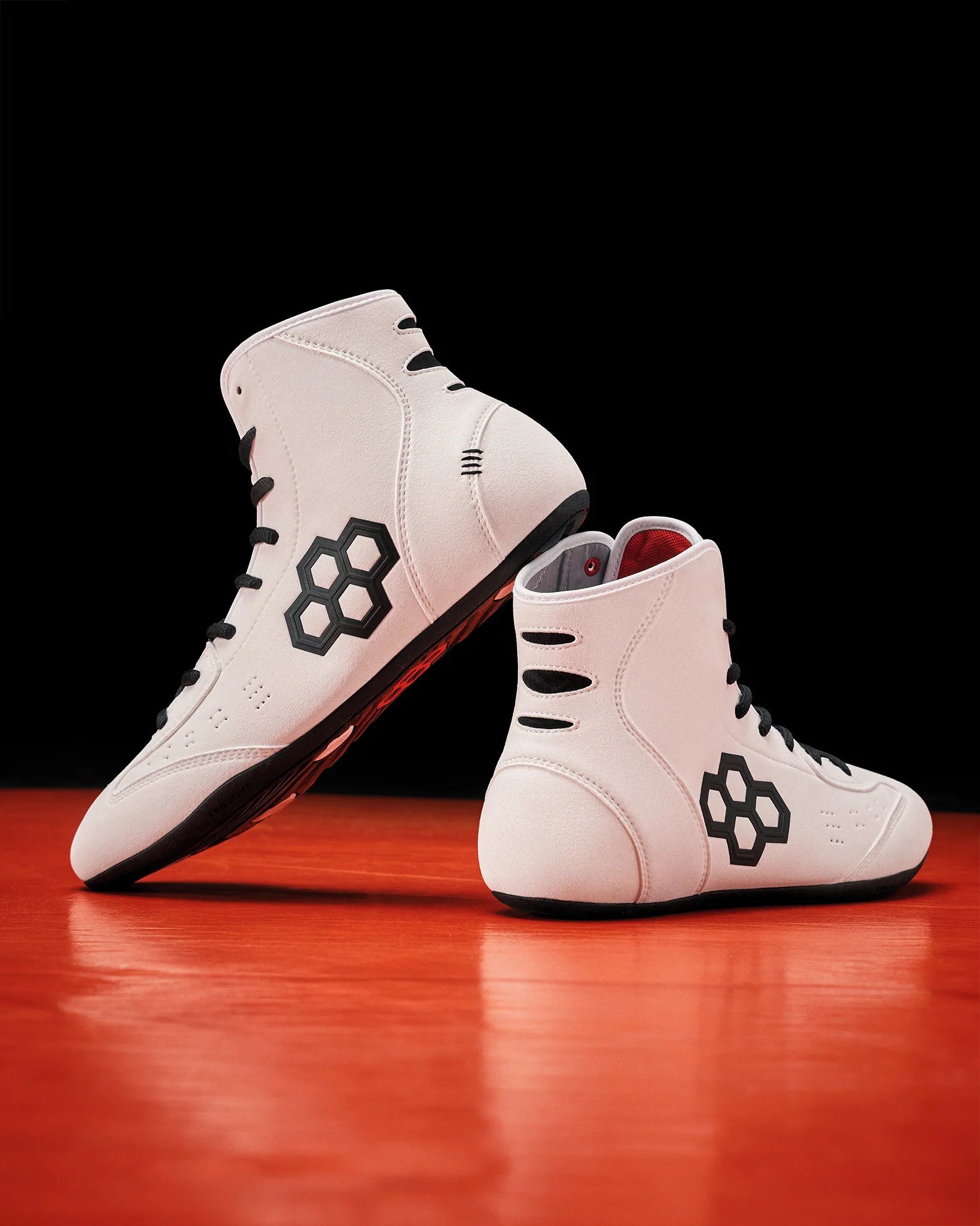 RUDIS International Adult Wrestling Shoes - White/Black - Image 2