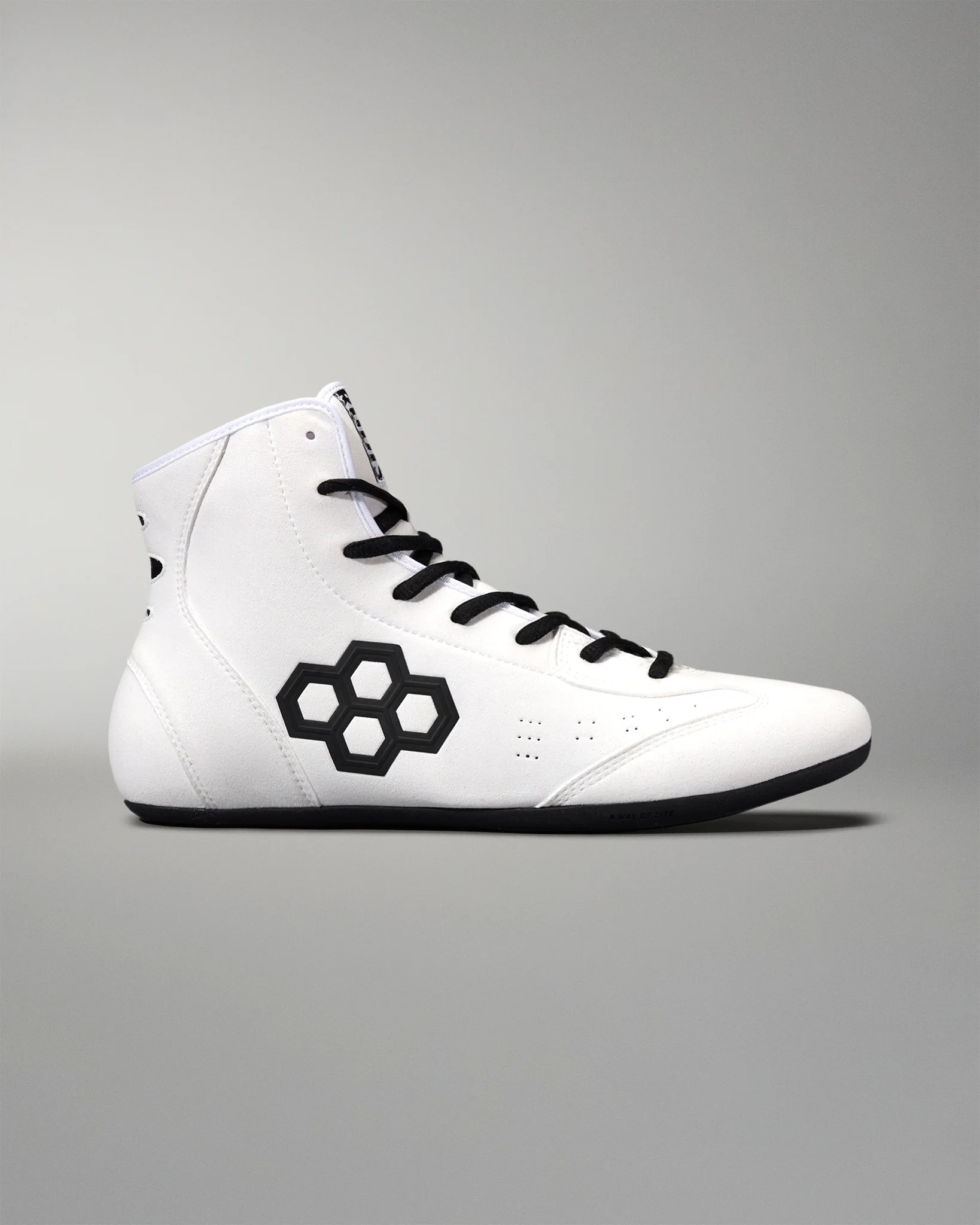 RUDIS International Adult Wrestling Shoes - White/Black - Image 3