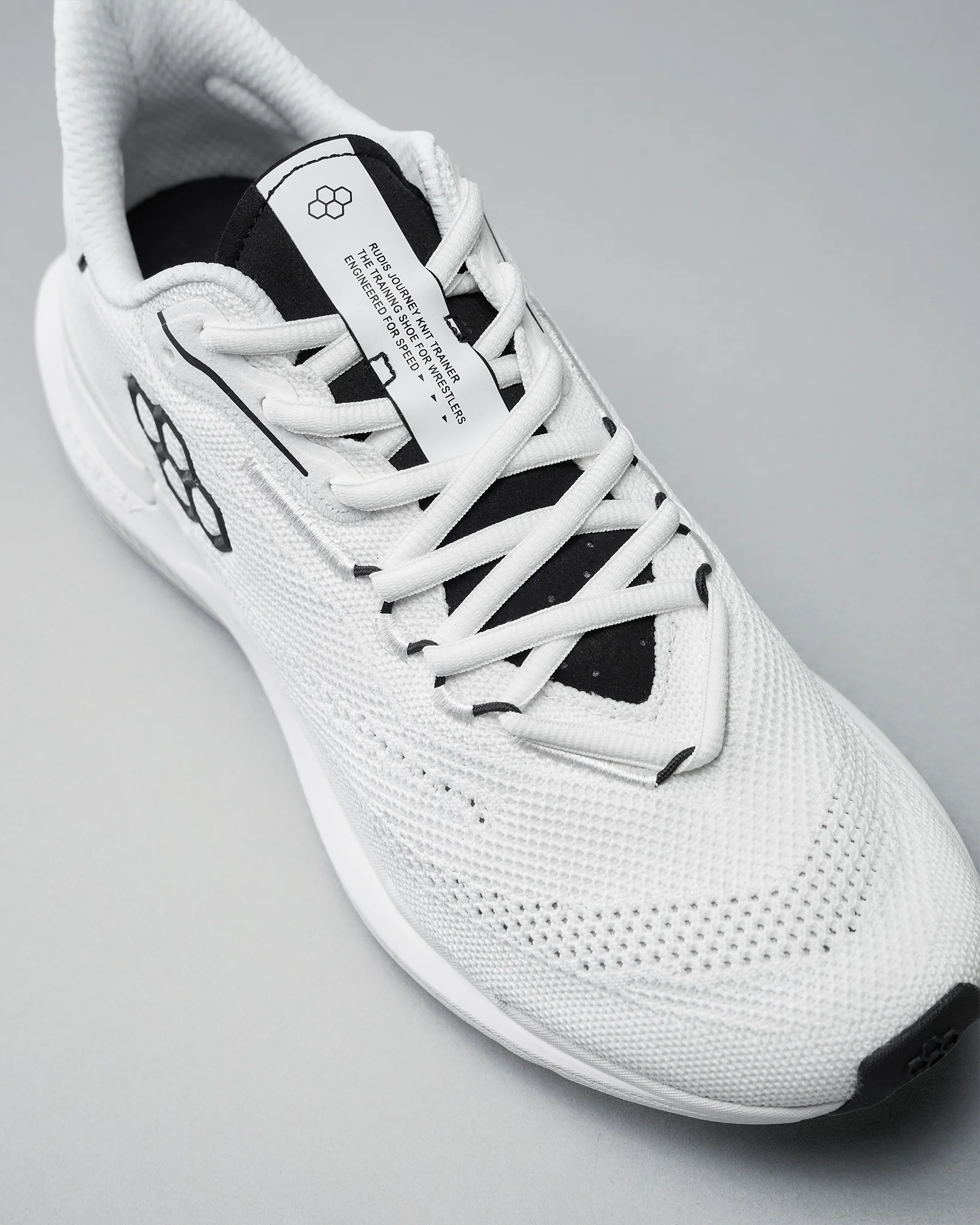 RUDIS Journey Knit Adult Training Shoes - White/Neon - Image 7