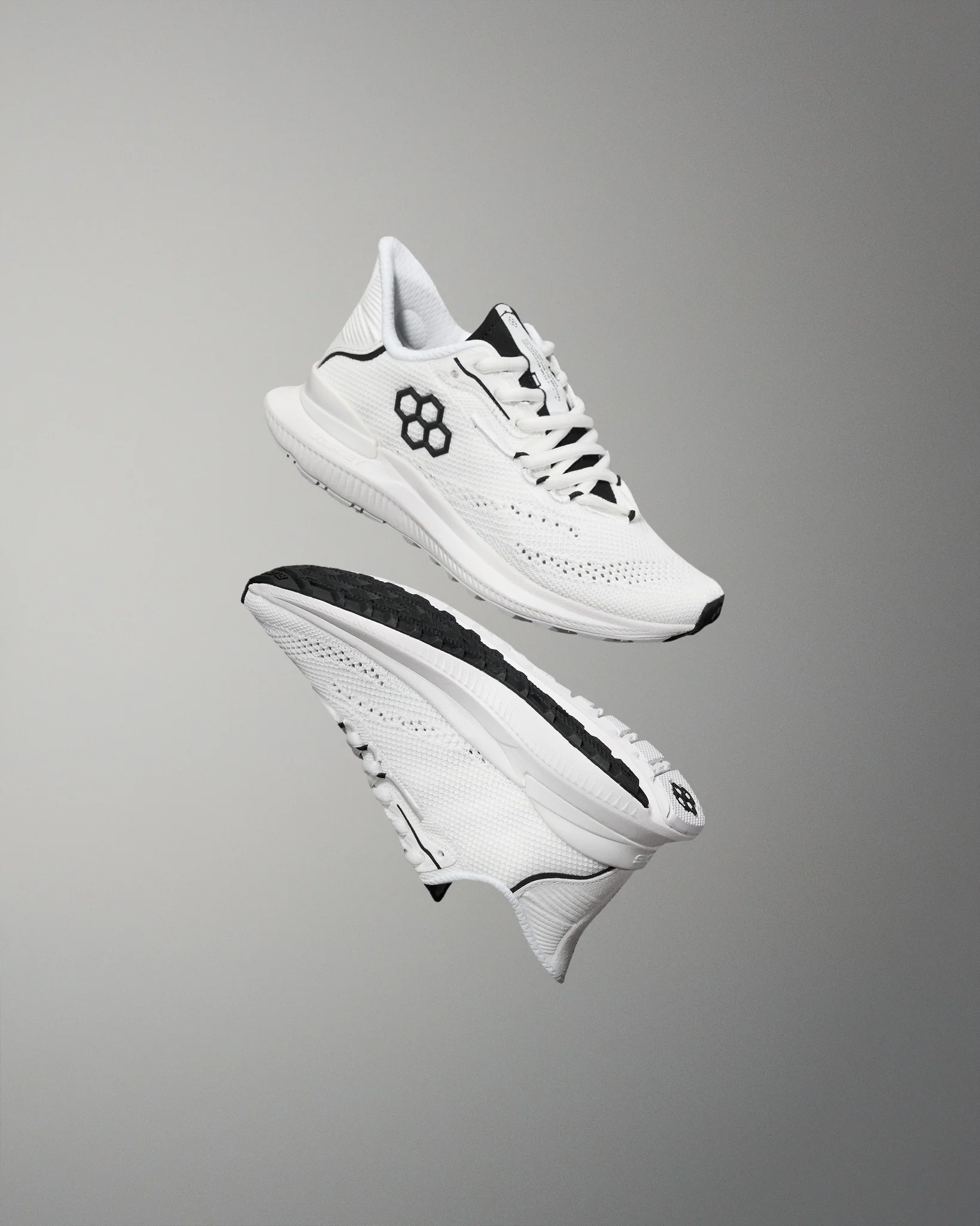RUDIS Journey Knit Youth Training Shoes - White/Neon
