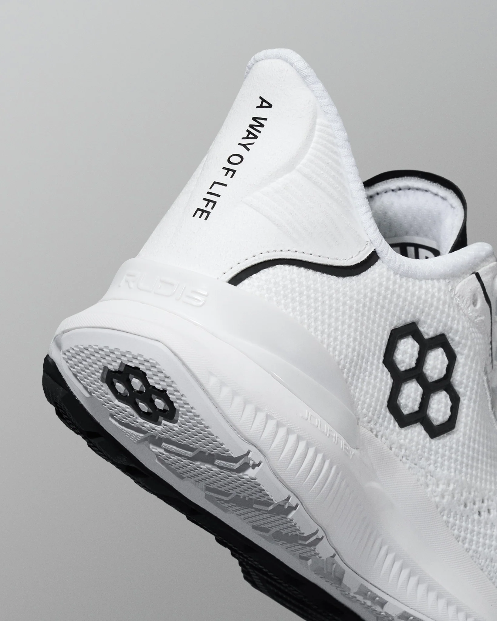 RUDIS Journey Knit Youth Training Shoes - White/Neon - Image 6