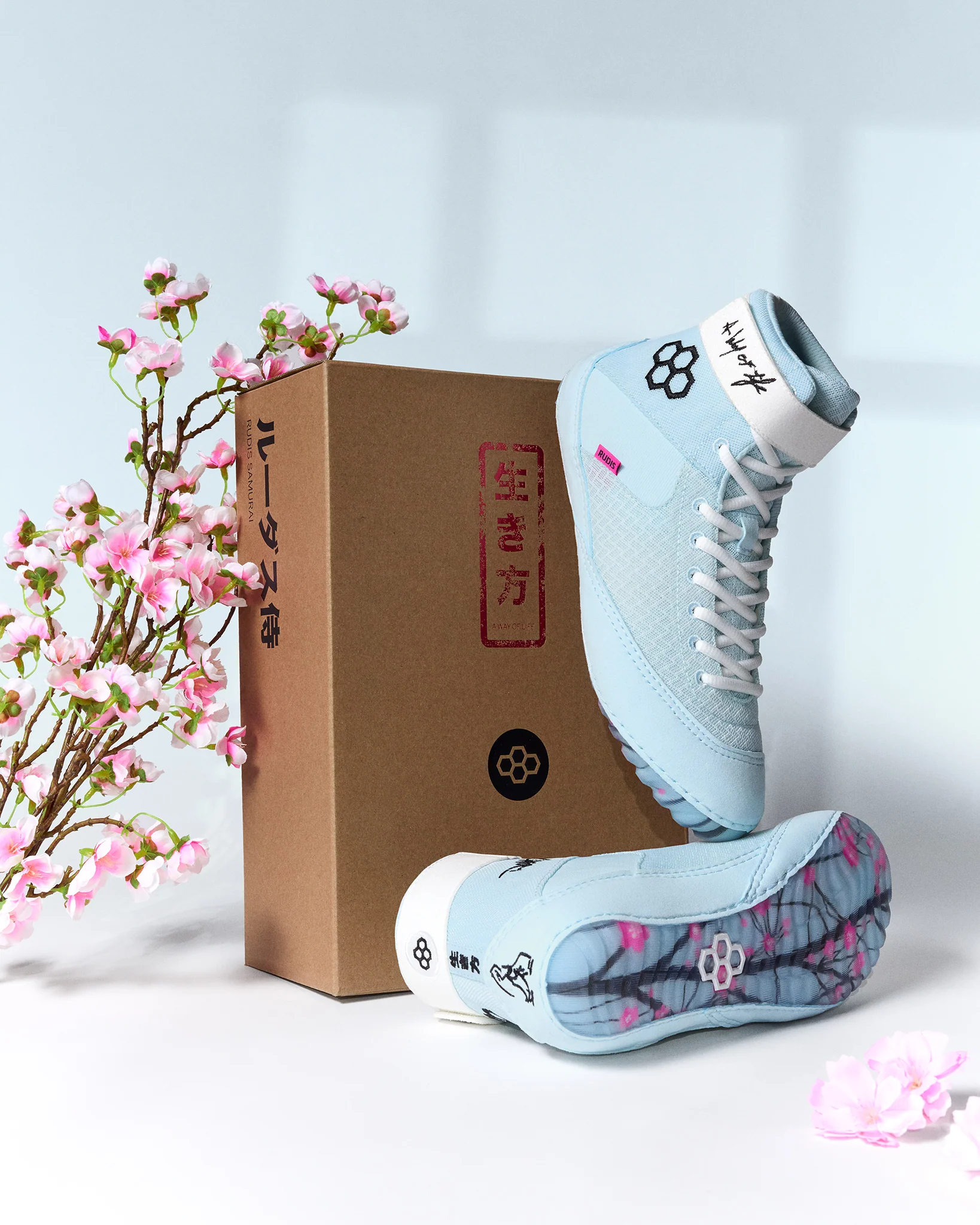 RUDIS Samurai Speed Adult Wrestling Shoes - Cherry Blossom - Image 3