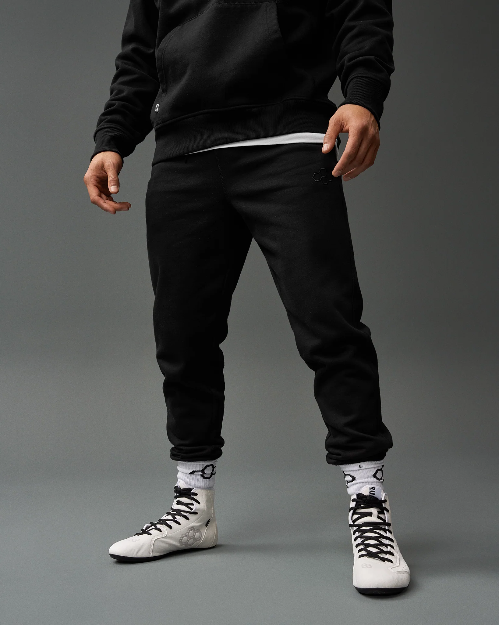 RUDIS Titan Heavyweight Fleece Jogger - Black - Image 2