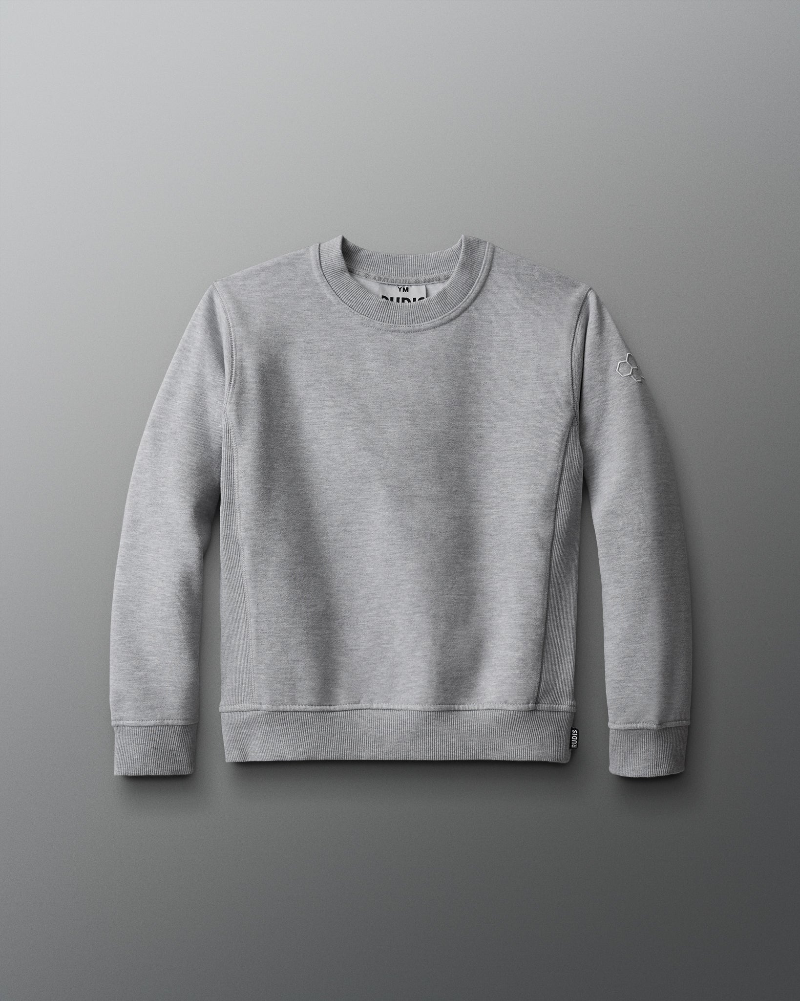 RUDIS Titan Heavyweight Fleece Youth Crewneck - Heather Grey
