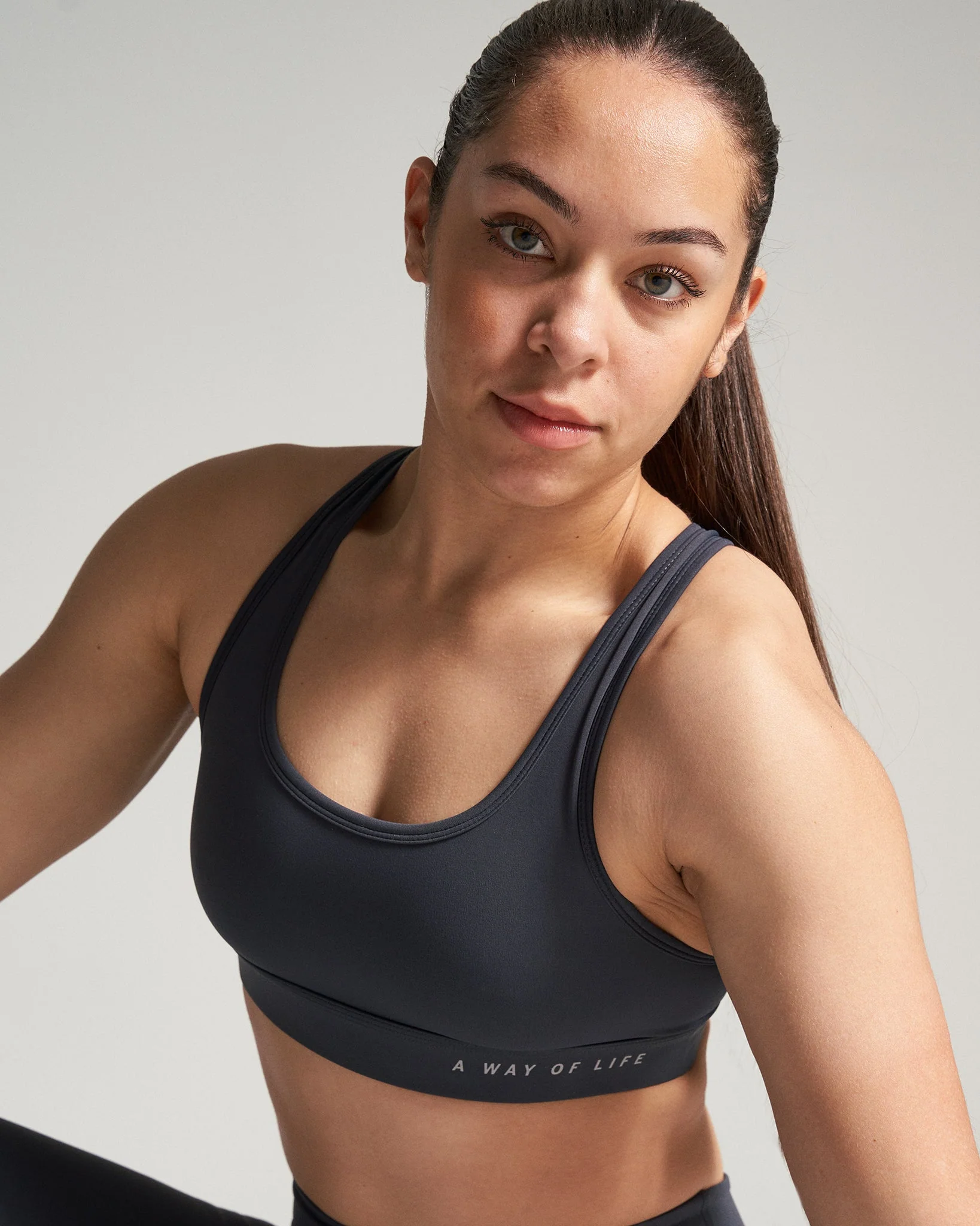 RUDIS Women's Sports Bra - Charcoal - Image 4