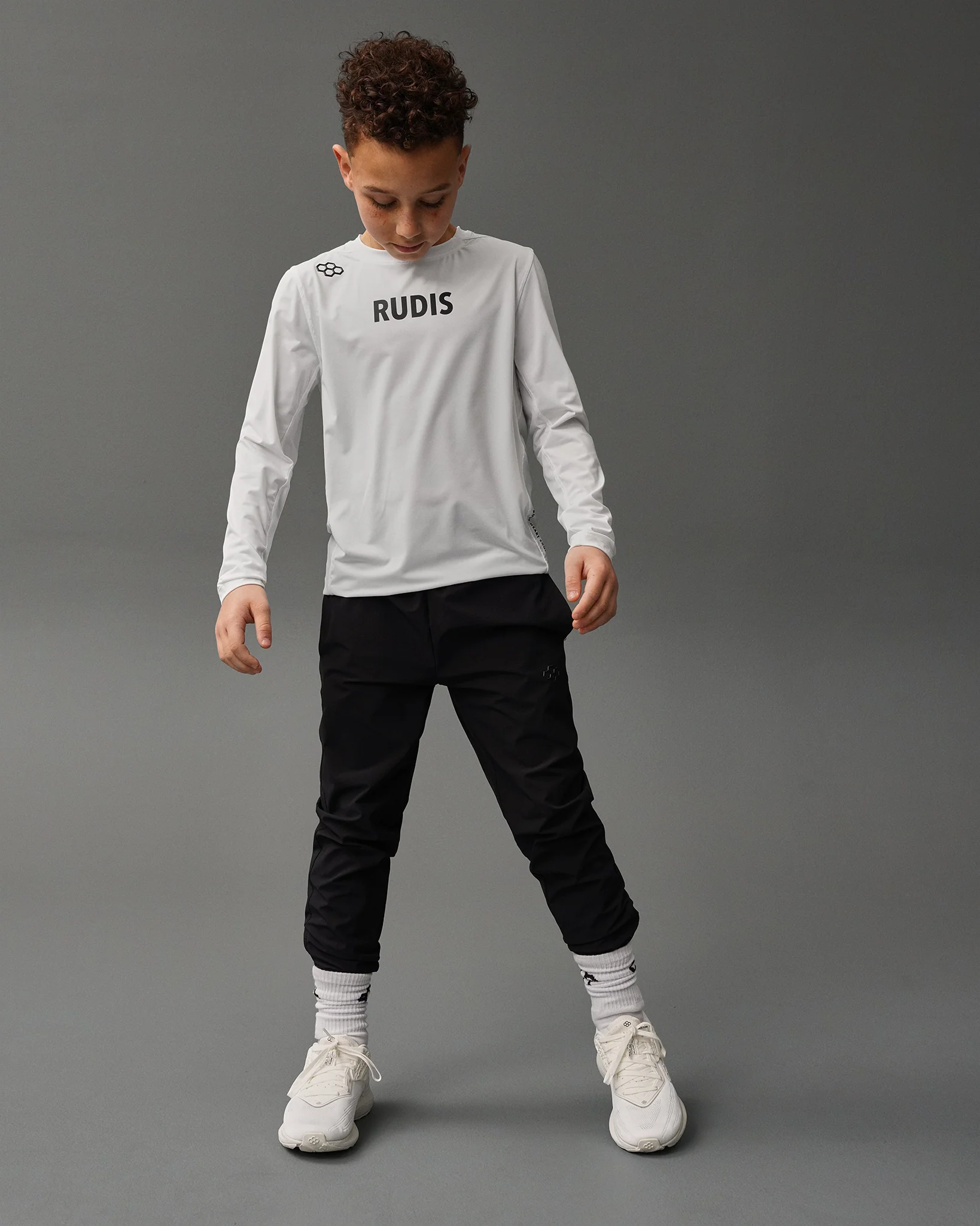 RUDIS Wordmark Performance Heather Youth Long Sleeve - Image 2