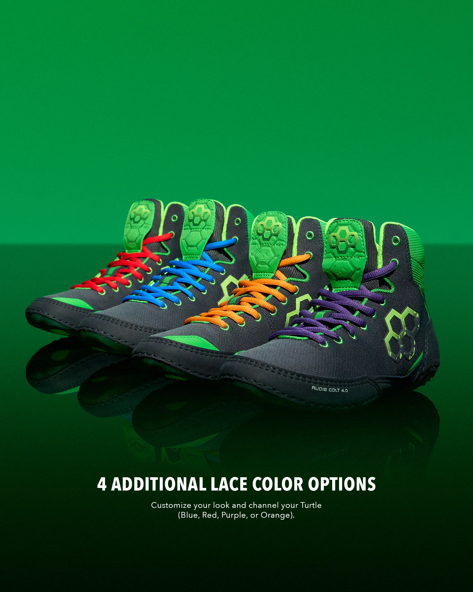 TMNT Colt 4.0 Adult Wrestling Shoes - Dark Turtle - Image 3