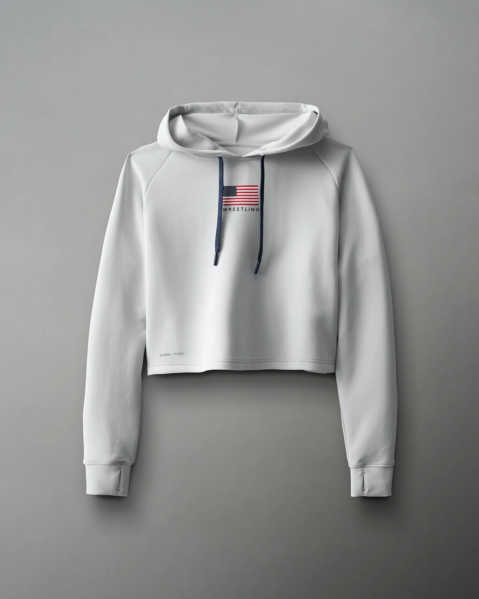 USA COOL-FEEL Women's Crop Hoodie - Image 4