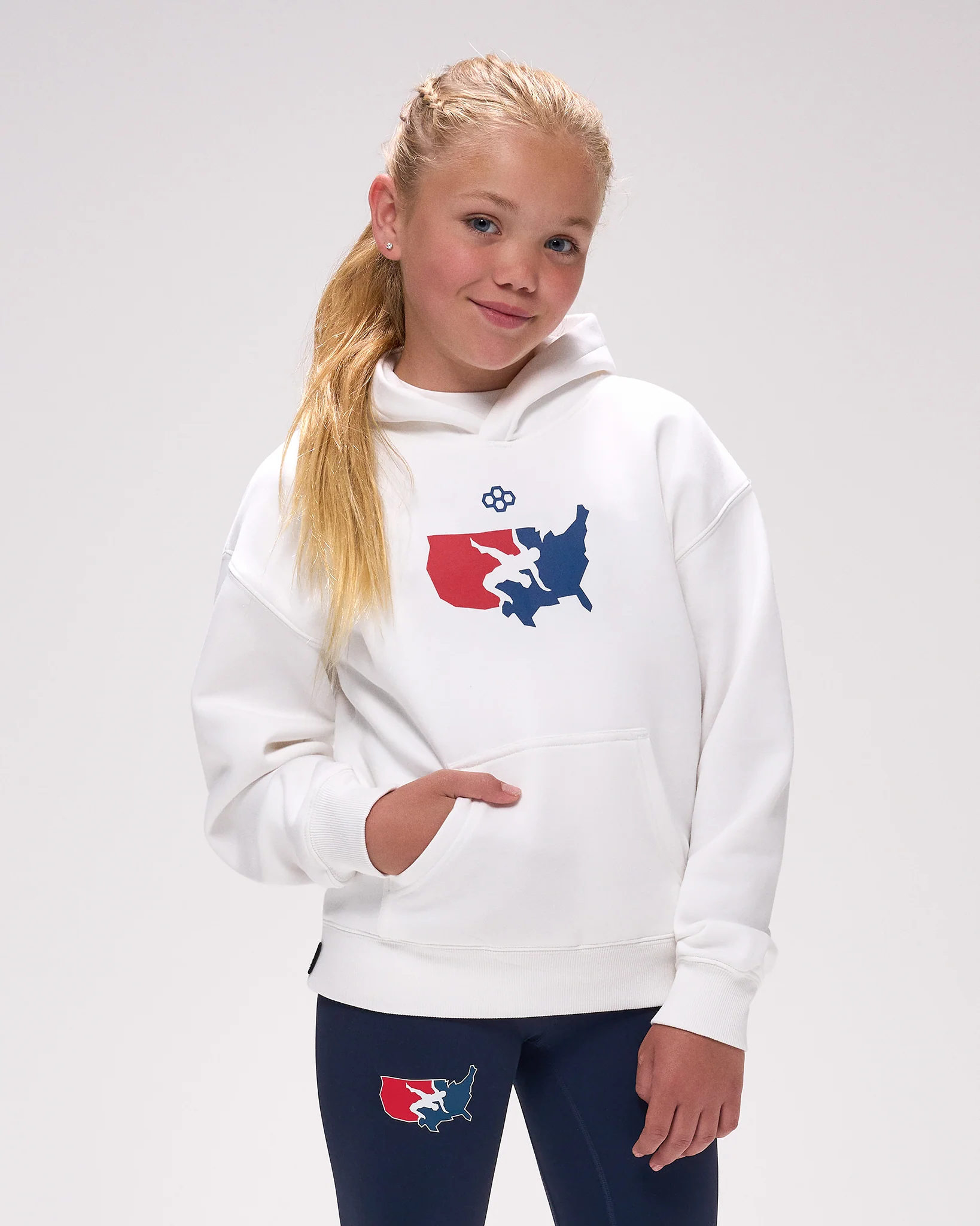 USA Wrestling Youth Comfort Fleece Relaxed Fit Hoodie - Image 2