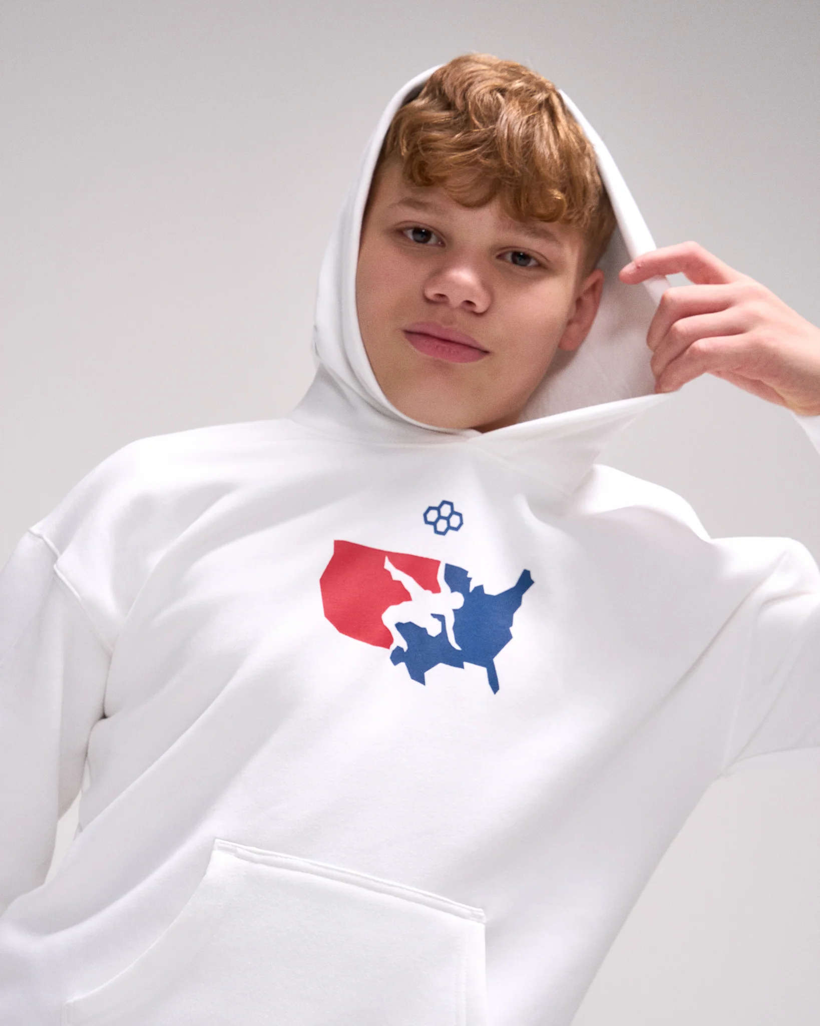 USA Wrestling Youth Comfort Fleece Relaxed Fit Hoodie - Image 3