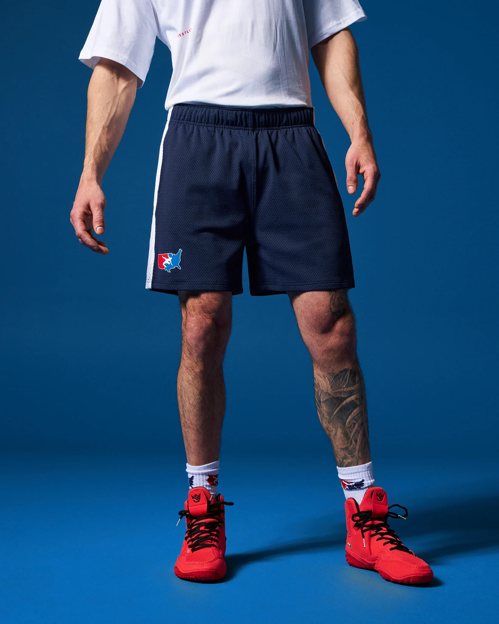 USA Wrestling 5" Premium Panel Mesh Shorts - Image 3