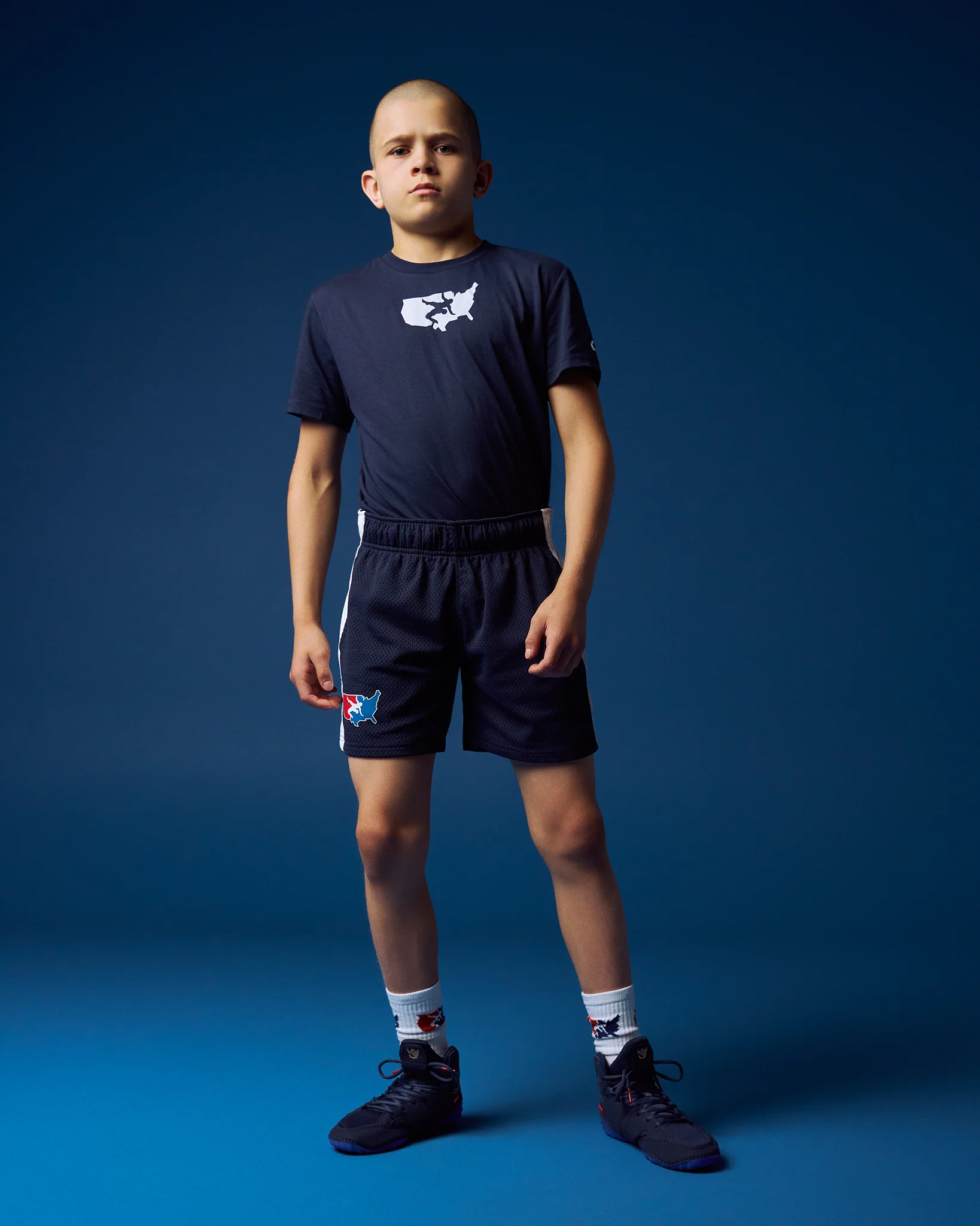 USA Wrestling 5" Premium Panel Youth Mesh Shorts - Image 4