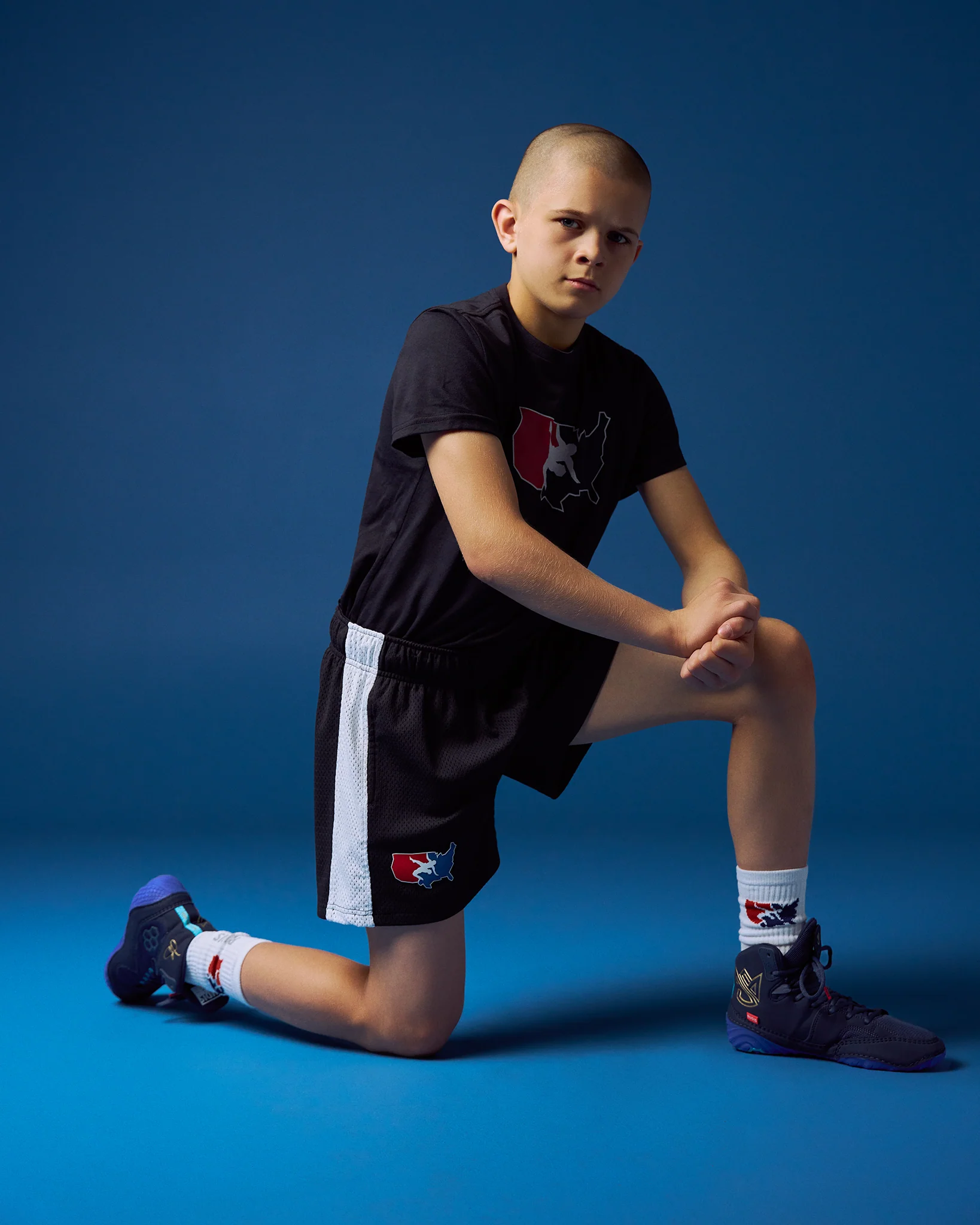 USA Wrestling 5" Premium Panel Youth Mesh Shorts - Image 9
