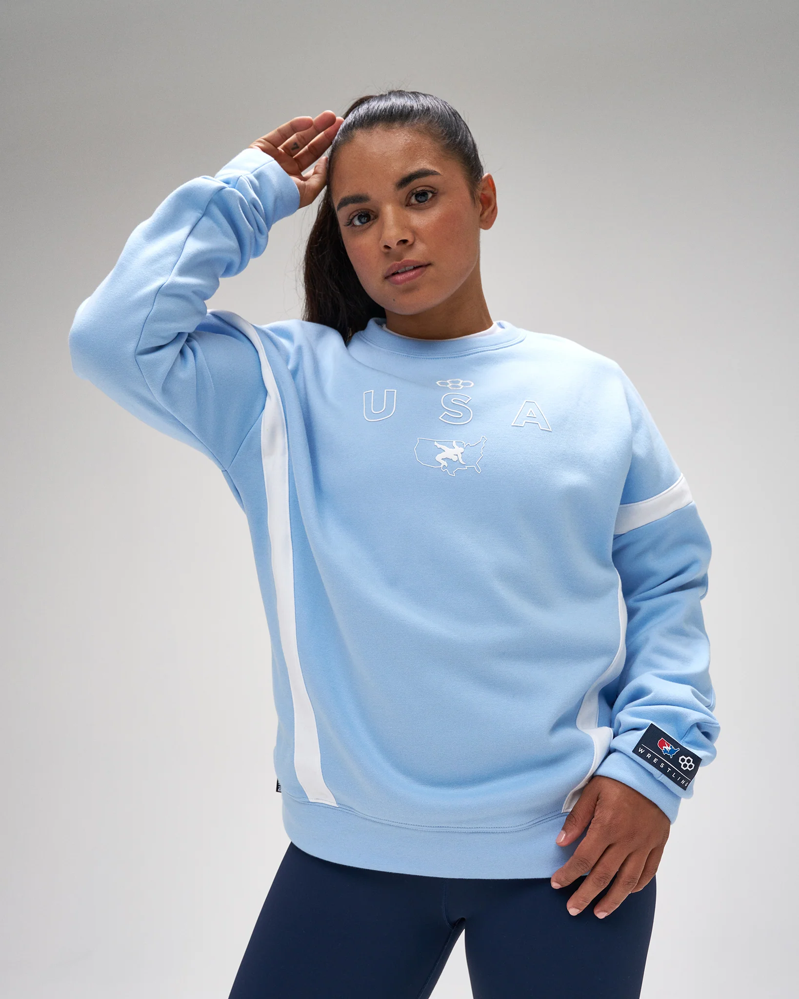 USA Wrestling Colorblock Crewneck - Image 15