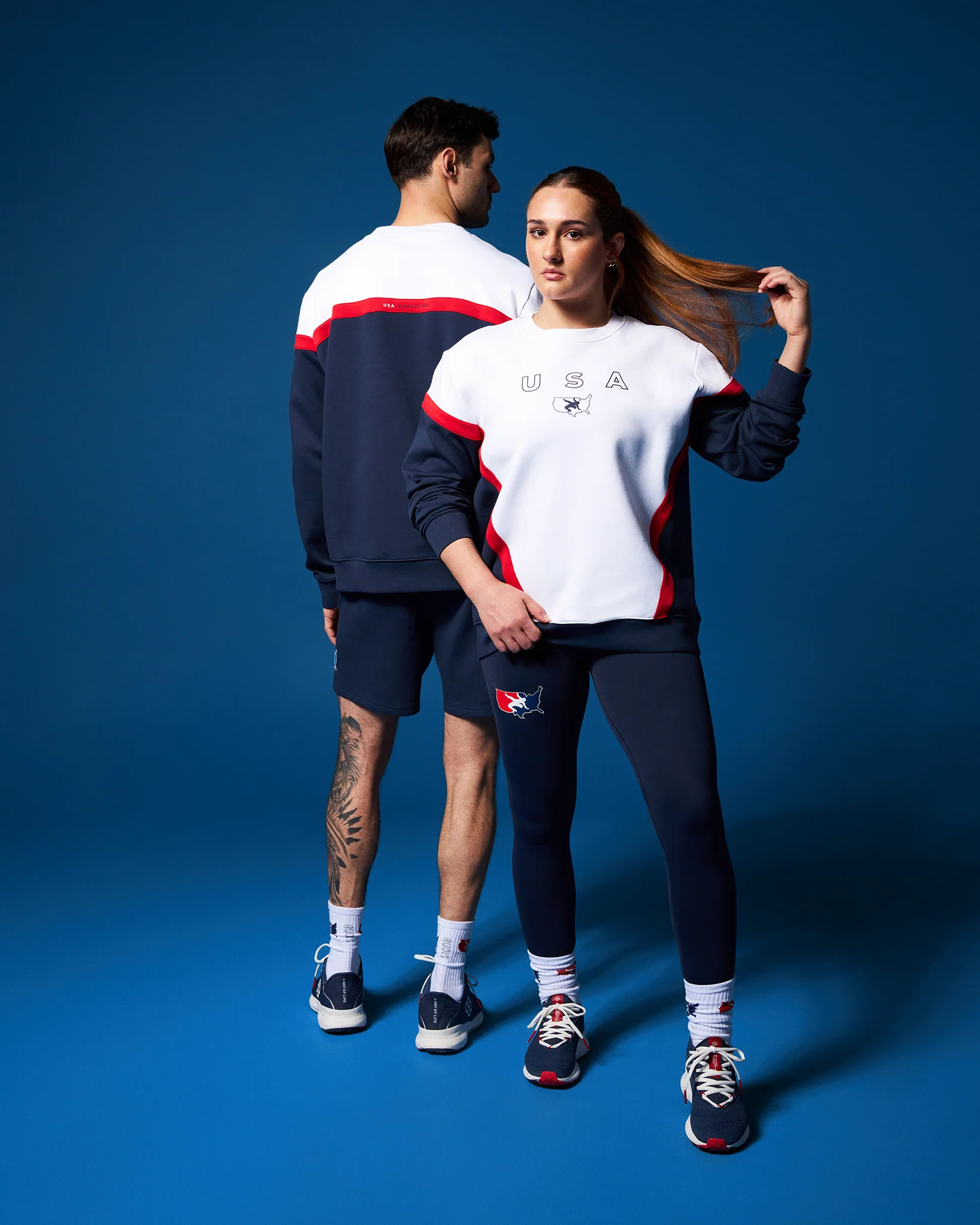 USA Wrestling Colorblock Crewneck - Image 2