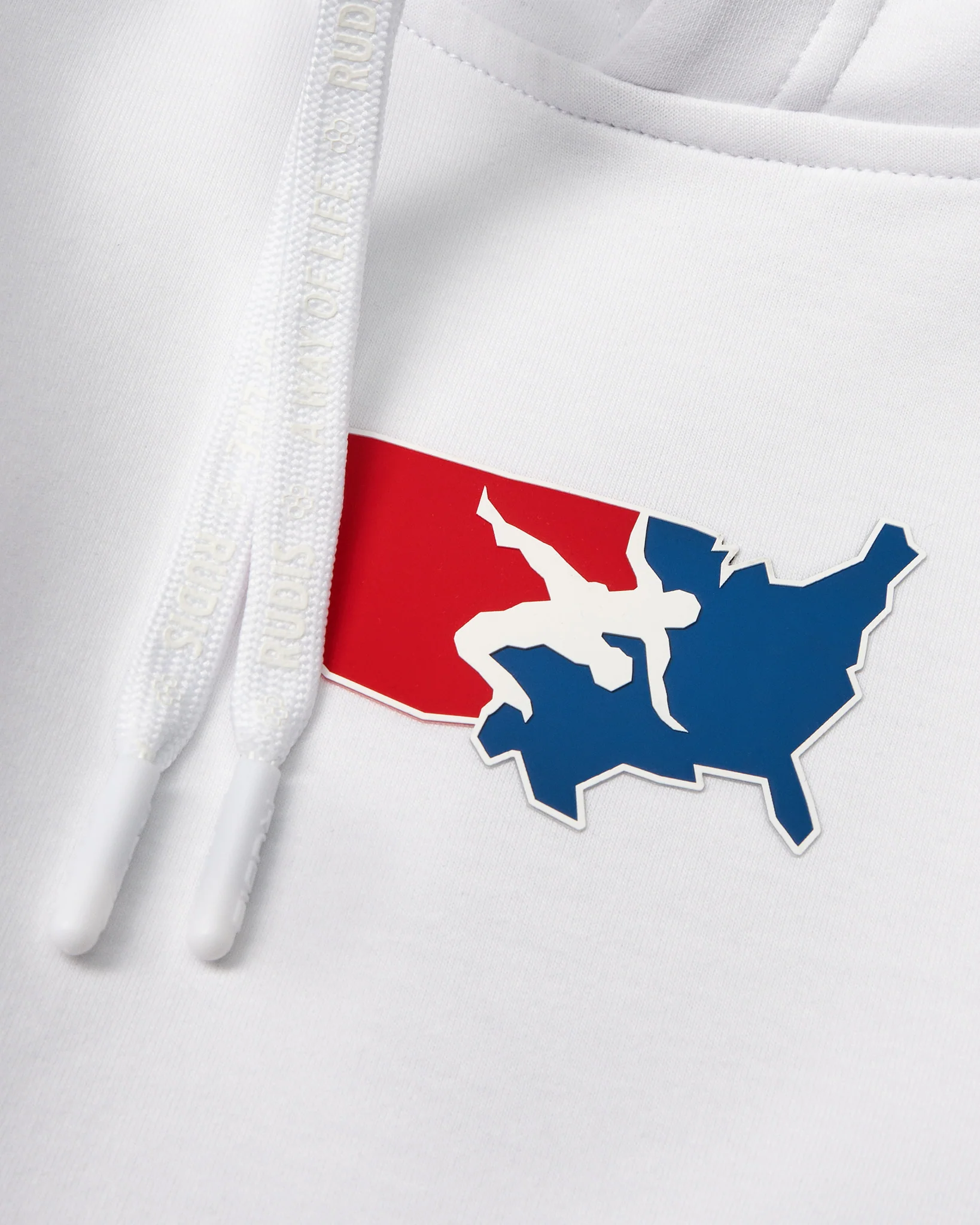 USA Wrestling Colorblock Hoodie - Navy/White/Red - Image 4