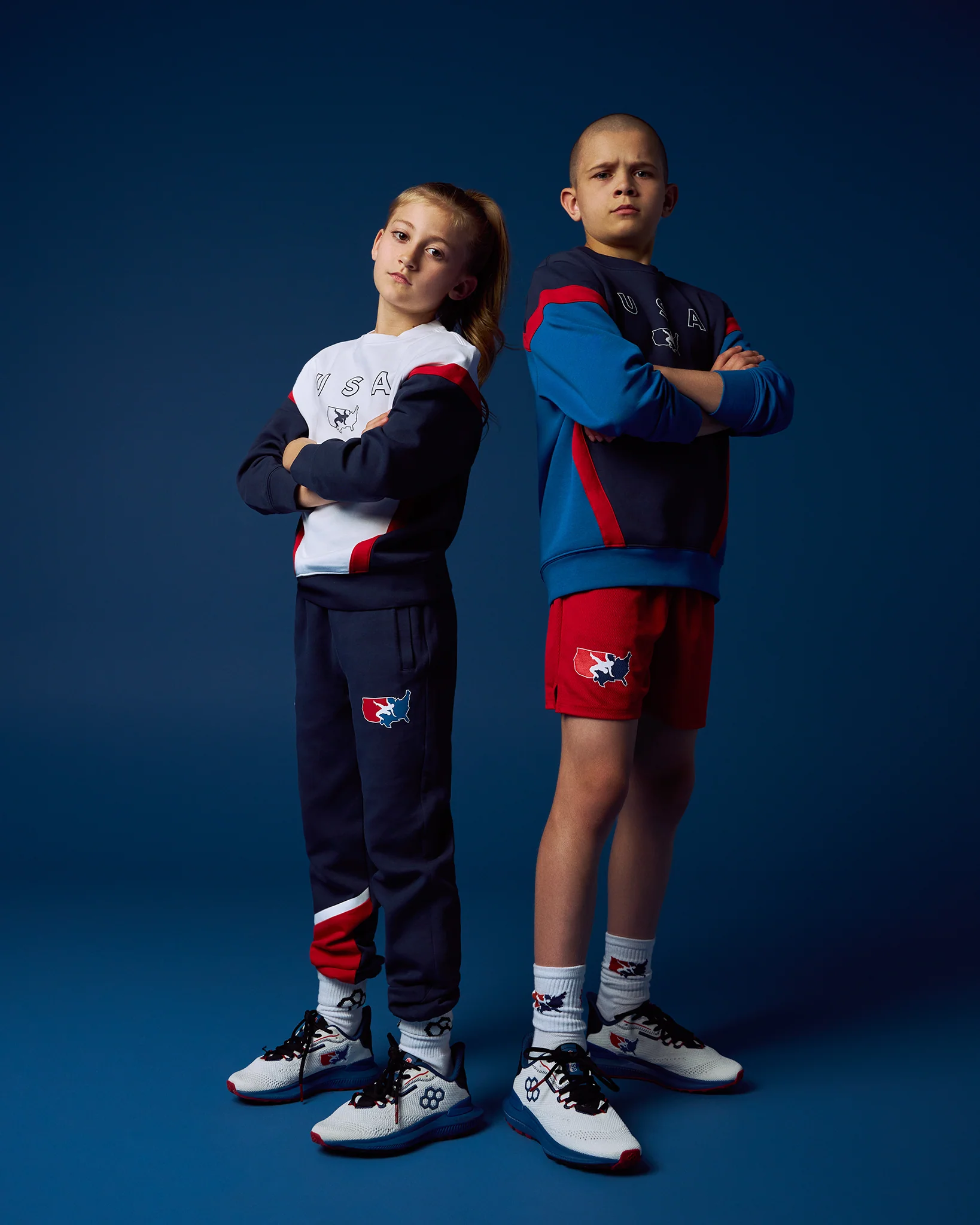 USA Wrestling Youth Colorblock Crewneck - Image 3