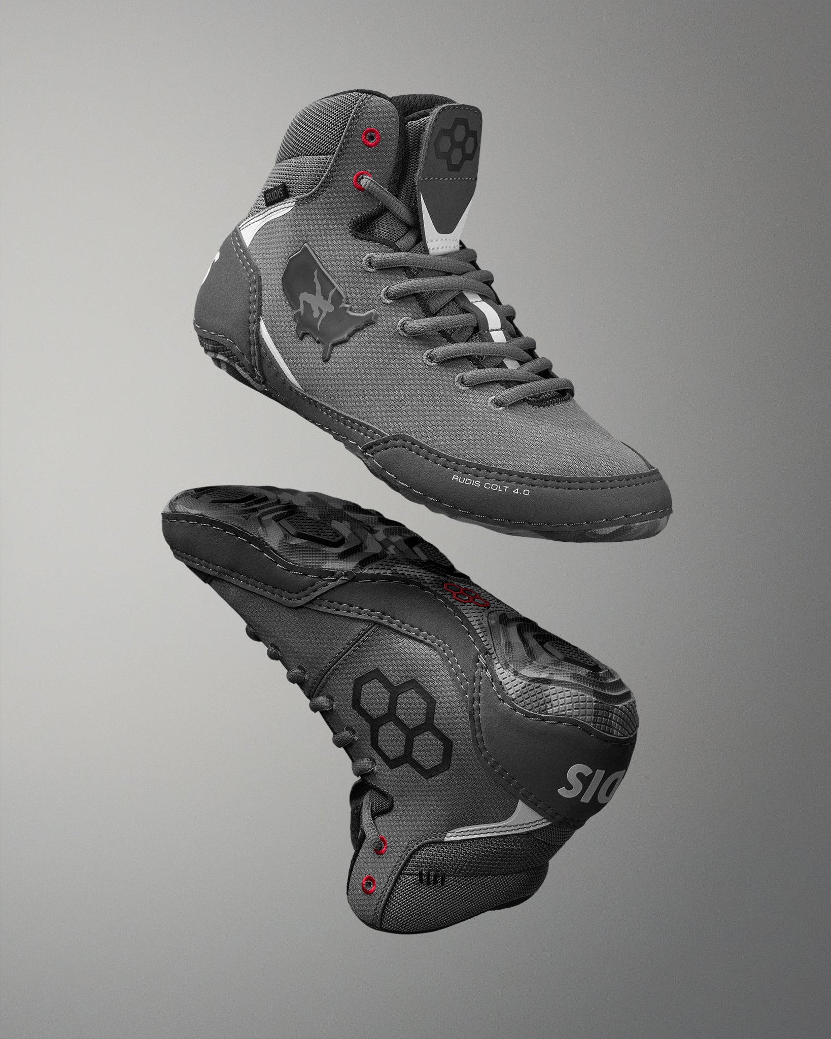 USA Wrestling Colt 4.0 Adult Wrestling Shoes - Gray Camo - Image 2